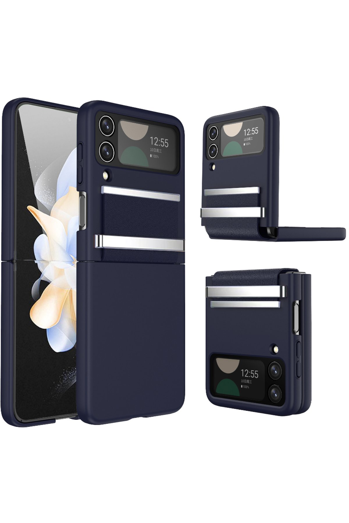 Newface Samsung Galaxy Z Flip 3 Kılıf Magneticsafe Şeffaf Silikon - Şeffaf