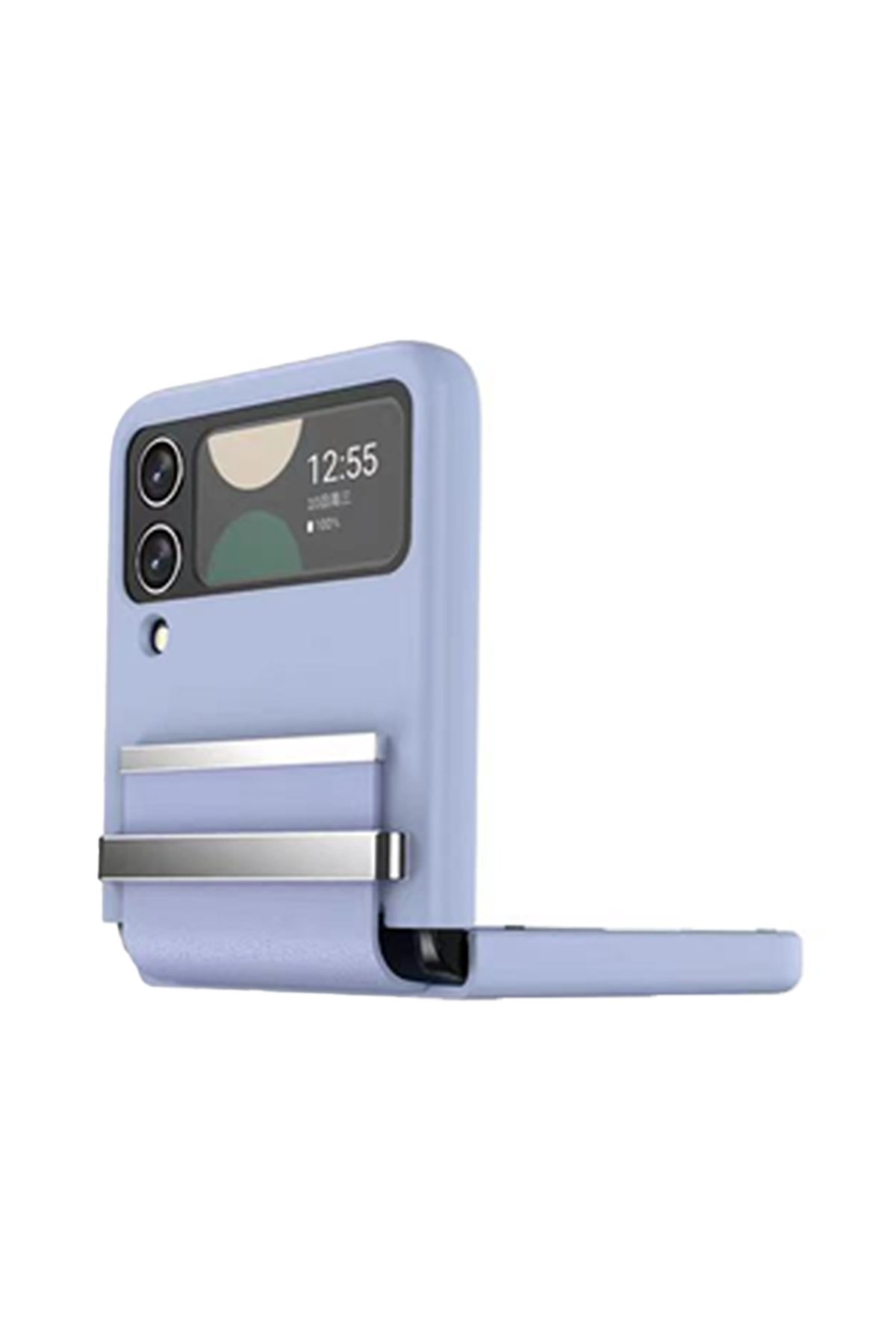 Newface Samsung Galaxy Z Flip 3 Kılıf Belt Flip Kapak - Siyah