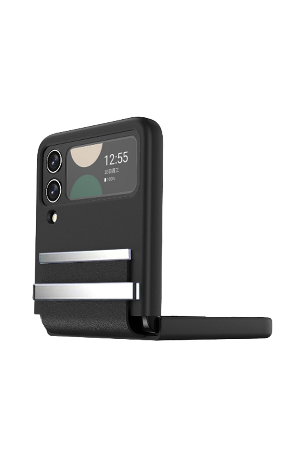 Newface Samsung Galaxy Z Flip 3 Kılıf Fold TPU Silikon - Şeffaf
