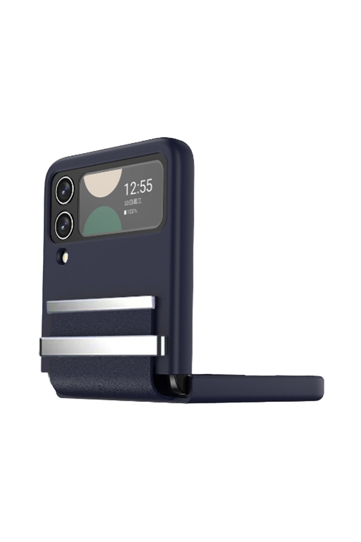 Newface Samsung Galaxy Z Flip 4 Kılıf Fold Element Kapak - Mor