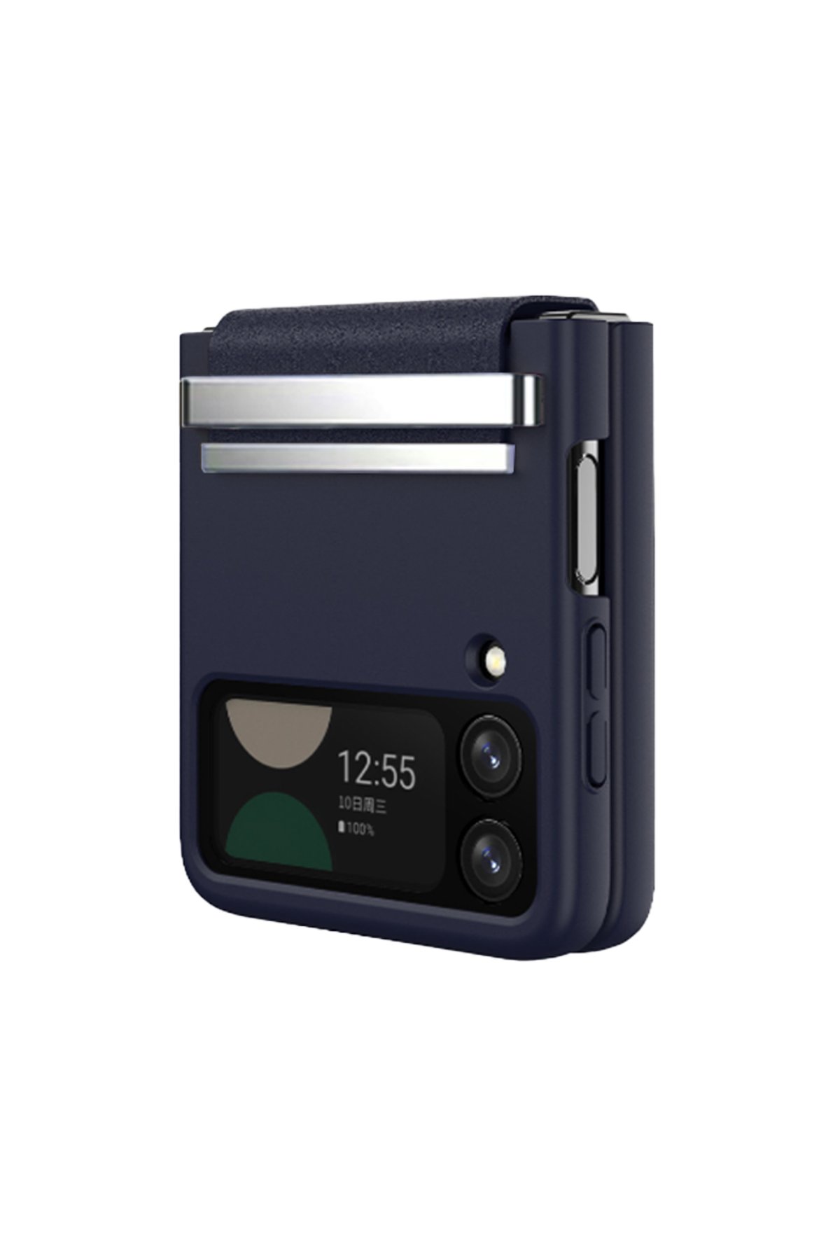 Newface Samsung Galaxy Z Flip 4 Kılıf Fold Element Kapak - Mor