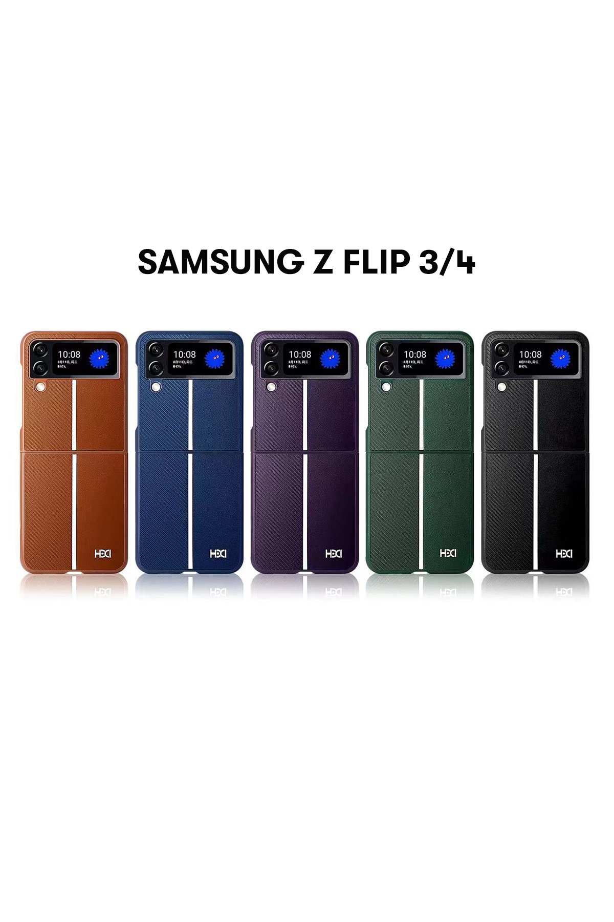 HDD Samsung Galaxy Z Flip 4 Kılıf HBC-156 Forum Magneticsafe Kapak - Koyu Yeşil