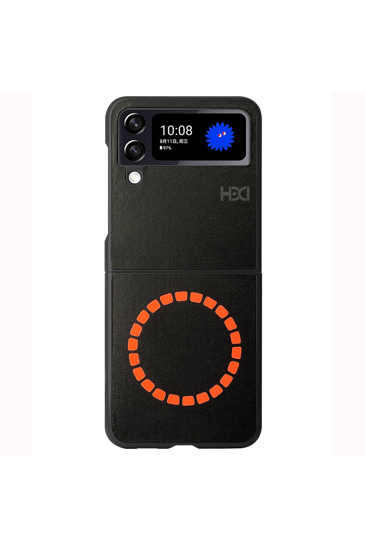 HDD Samsung Galaxy Z Flip 4 Kılıf HBC-155 Lizbon Kapak - Siyah