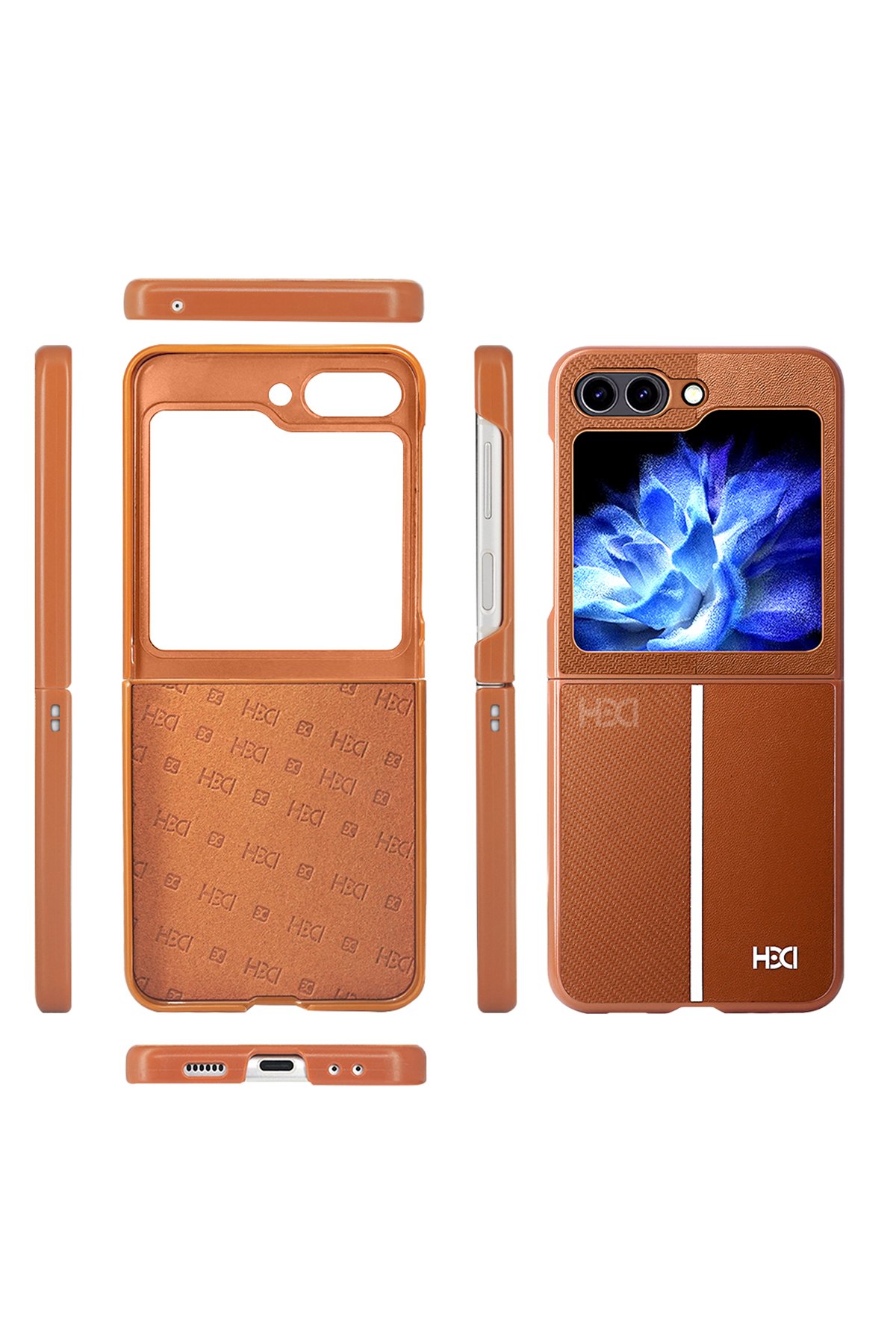 HDD Samsung Galaxy Z Flip 5 Kılıf HBC-155 Lizbon Kapak - Derin Mor