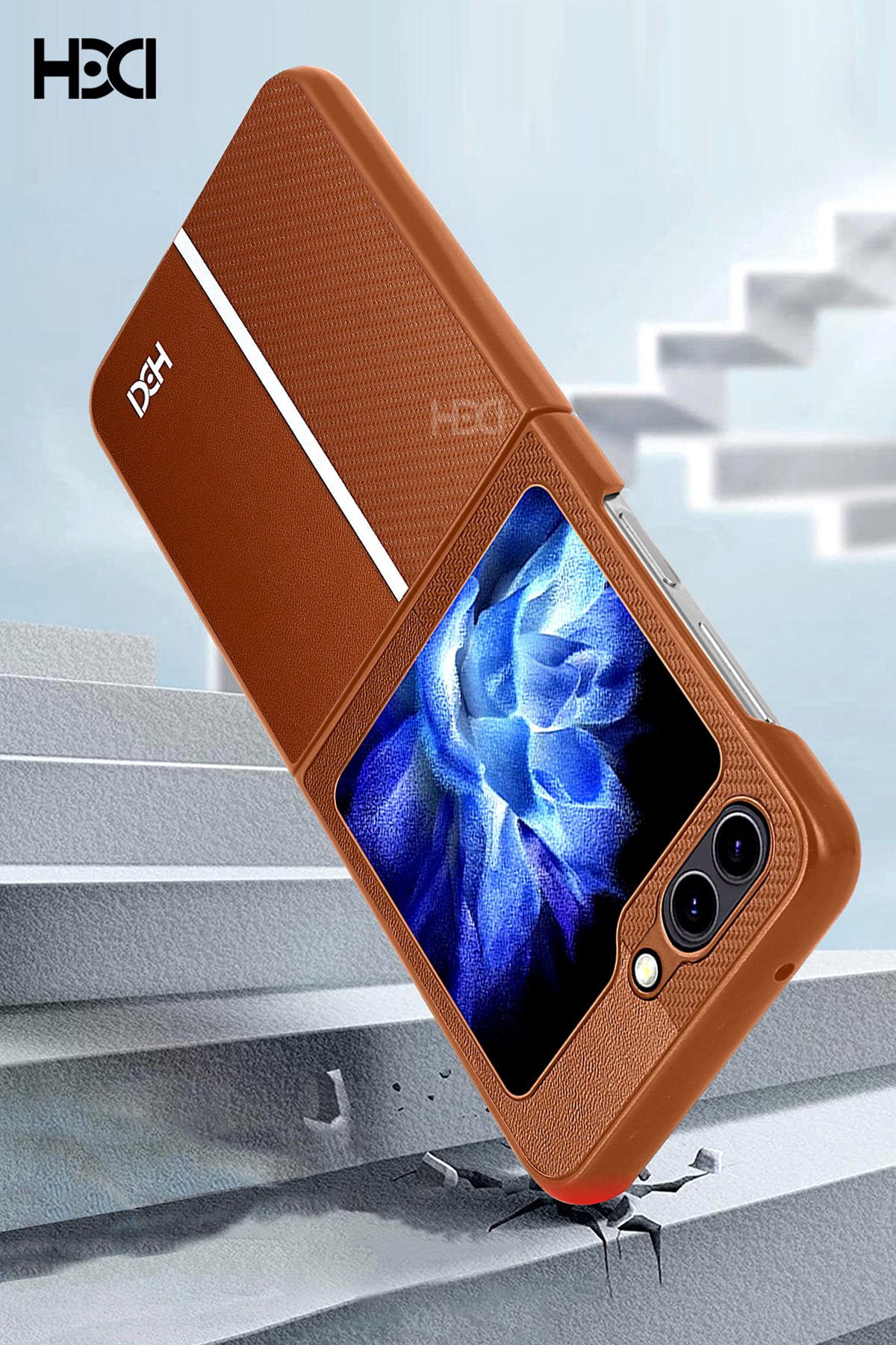 HDD Samsung Galaxy Z Flip 5 Kılıf HBC-155 Lizbon Kapak - Lacivert