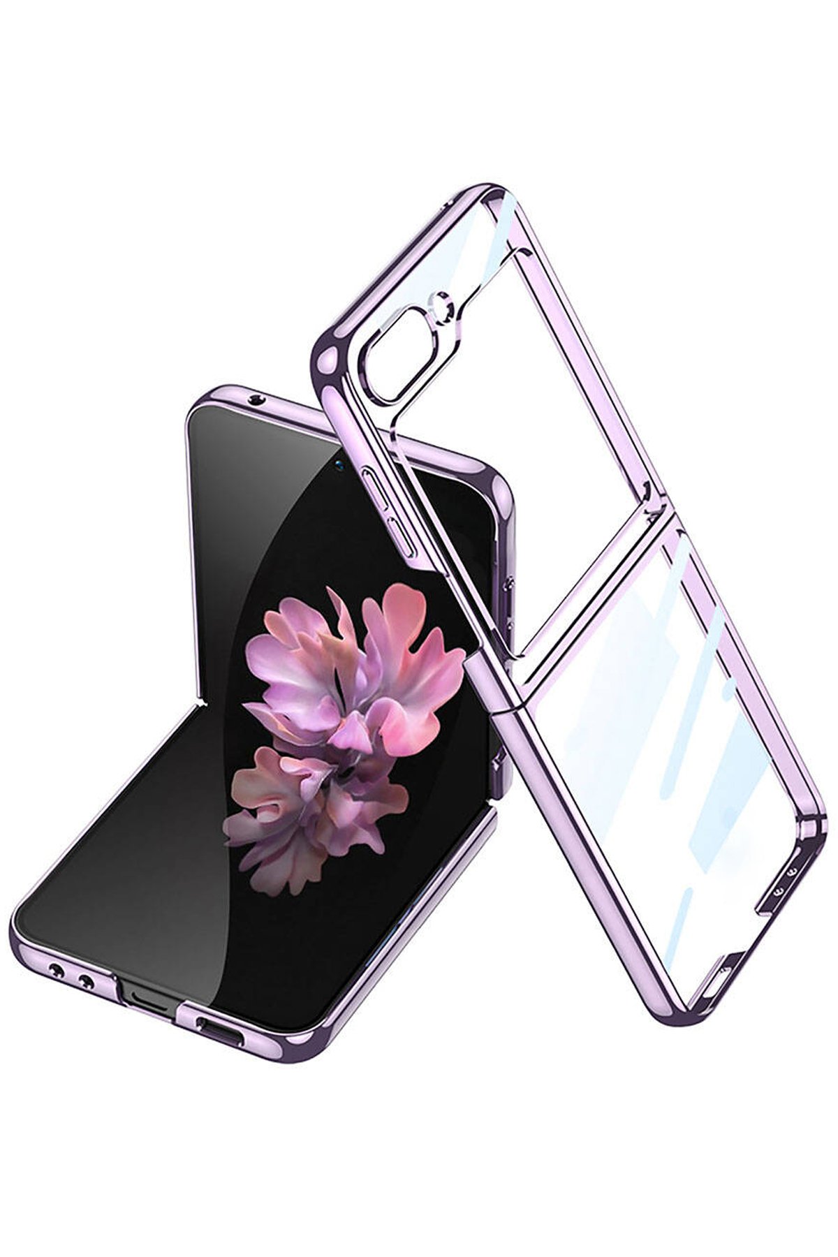 Newface Samsung Galaxy Z Flip 6 Kılıf Belt Flip Kapak - Siyah