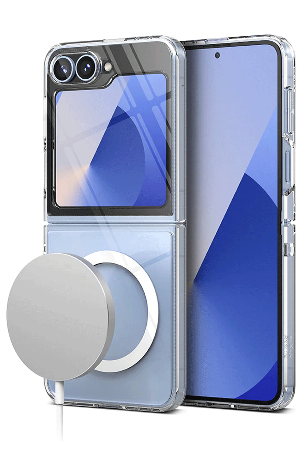 Newface Samsung Galaxy Z Flip 6 Kılıf Belt Flip Kapak - Siyah