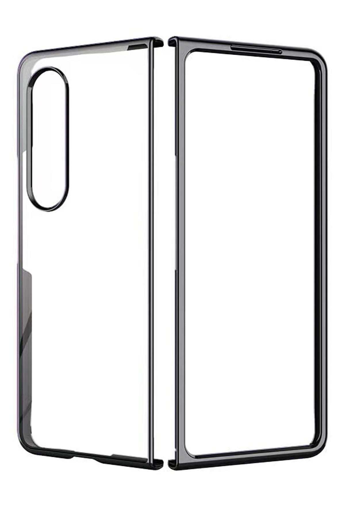 Newface Samsung Galaxy Z Fold 3 Kılıf Fold TPU Silikon - Şeffaf
