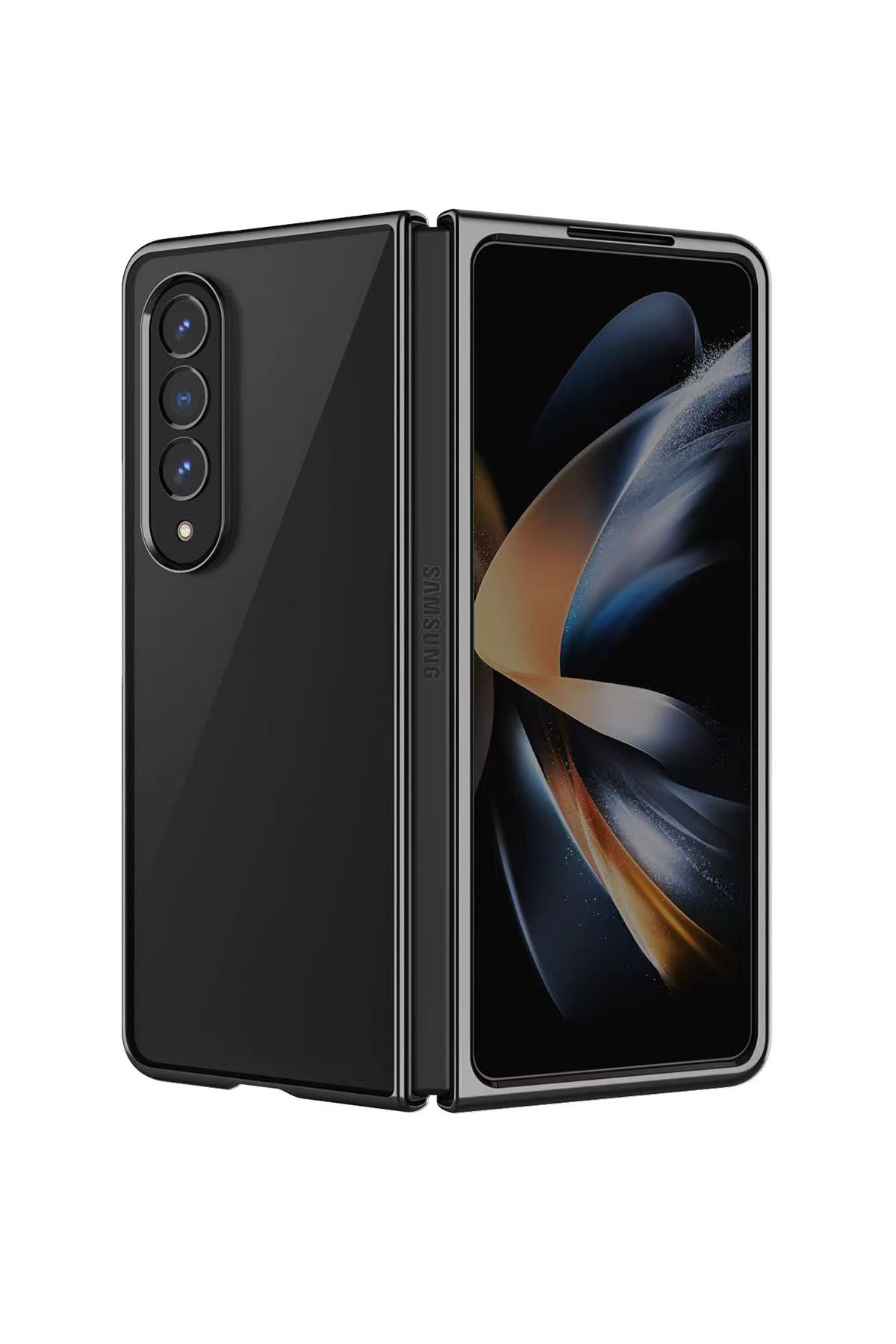 Newface Samsung Galaxy Z Fold 4 Kılıf Fold Element Kapak - Gümüş