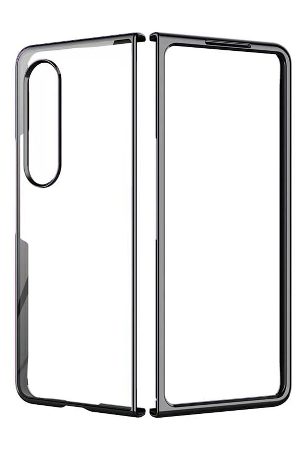 Newface Samsung Galaxy Z Fold 4 Kılıf Magneticsafe Şeffaf Silikon - Şeffaf