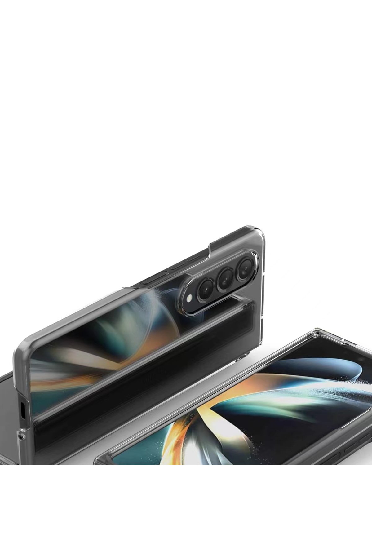 Newface Samsung Galaxy Z Fold 4 Kılıf Fold Element Kapak - Mor