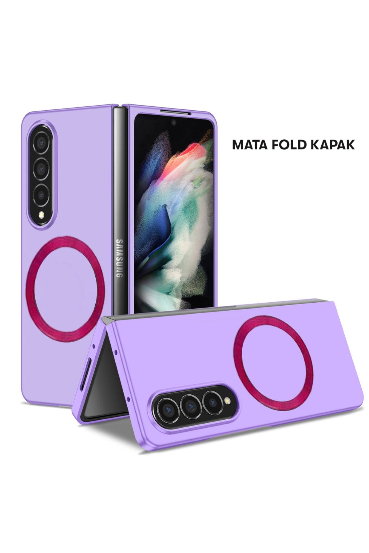 Newface Samsung Galaxy Z Fold 4 Kılıf Fold Element Kapak - Siyah