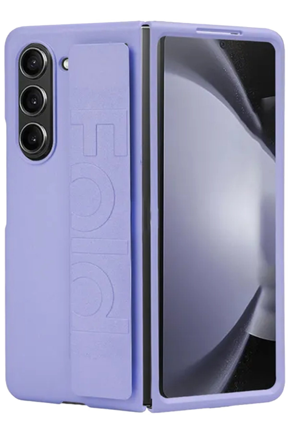 Newface Samsung Galaxy Z Fold 5 Kılıf Fold Element Kapak - Mor