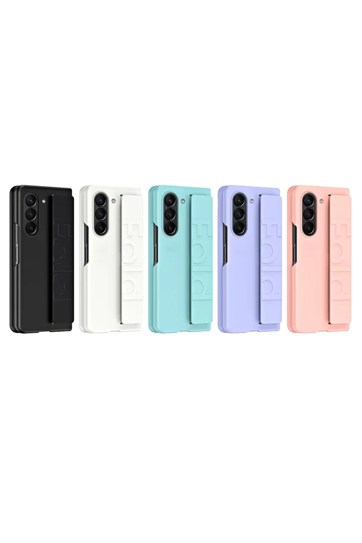 Newface Samsung Galaxy Z Fold 5 Kılıf Fold Element Kapak - Mor