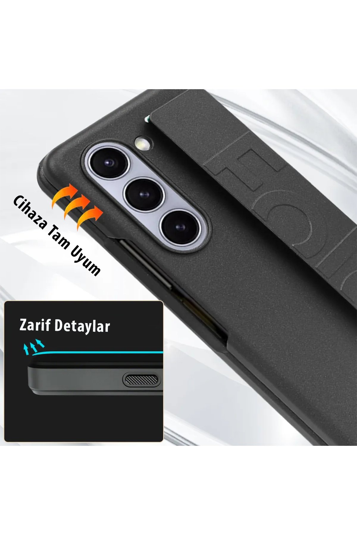 Newface Samsung Galaxy Z Fold 5 Kılıf Blur Fold Magsafe Kapak - Siyah