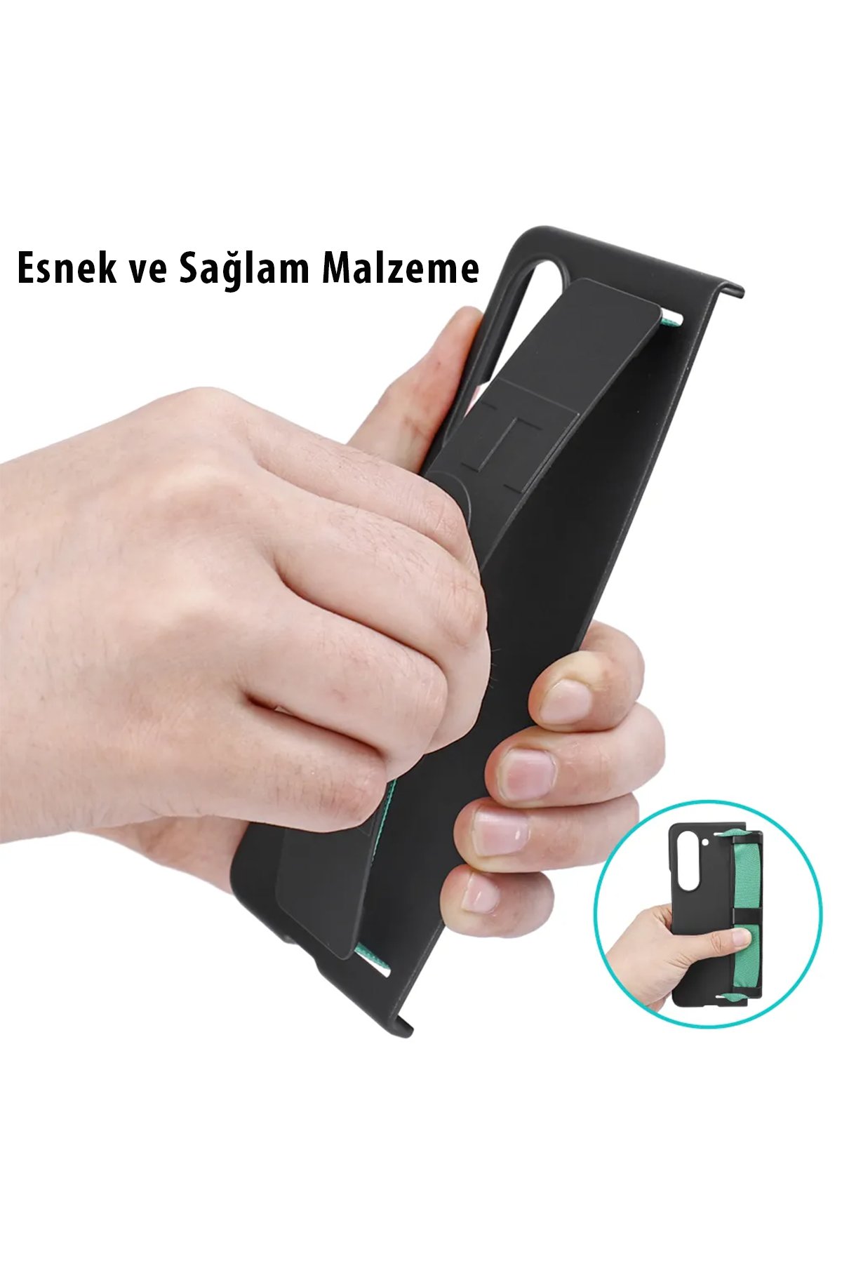 Newface Samsung Galaxy Z Fold 5 Kılıf Mata Fold Kapak - Sierra Blue