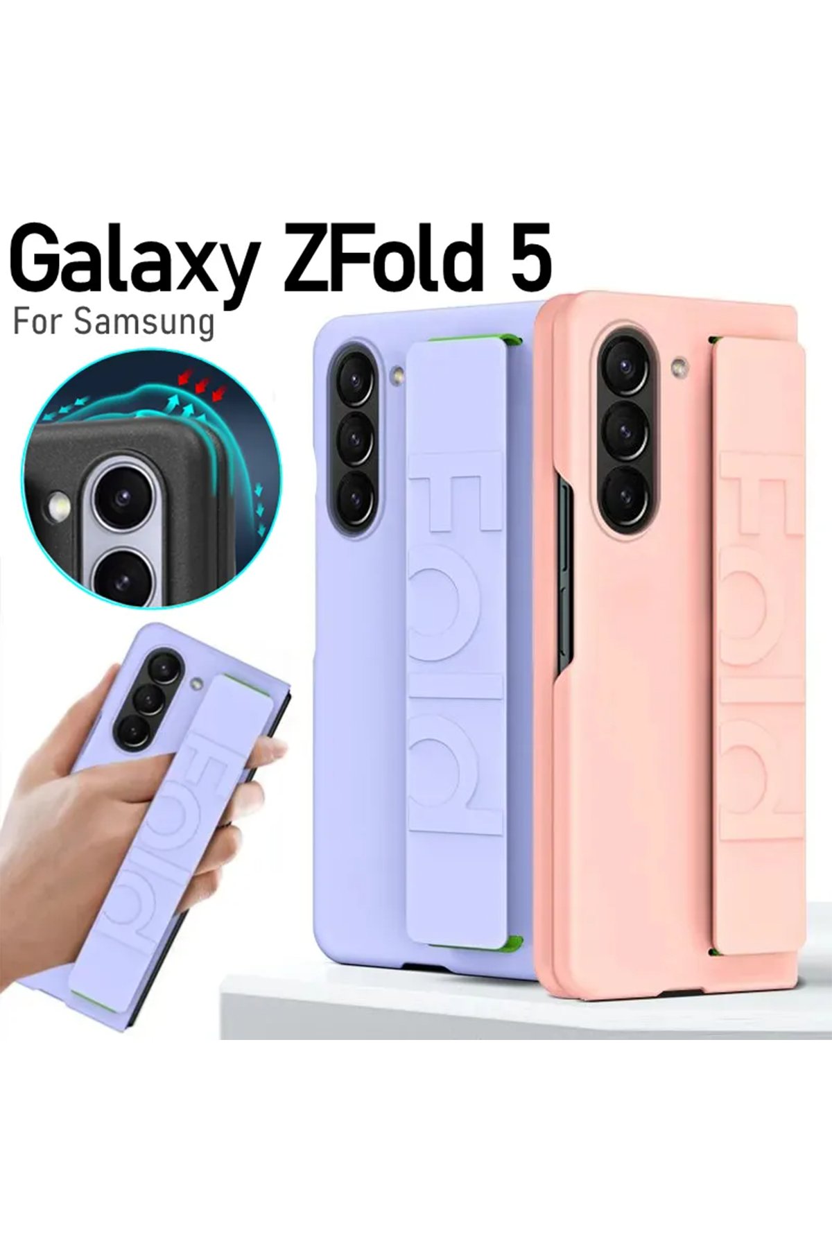 Newface Samsung Galaxy Z Fold 5 Kılıf Blur Fold Magsafe Kapak - Siyah