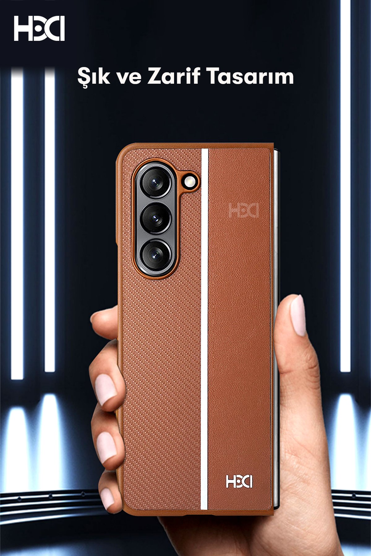 HDD Samsung Galaxy Z Fold 5 HBC-155 Lizbon Kapak - Gri