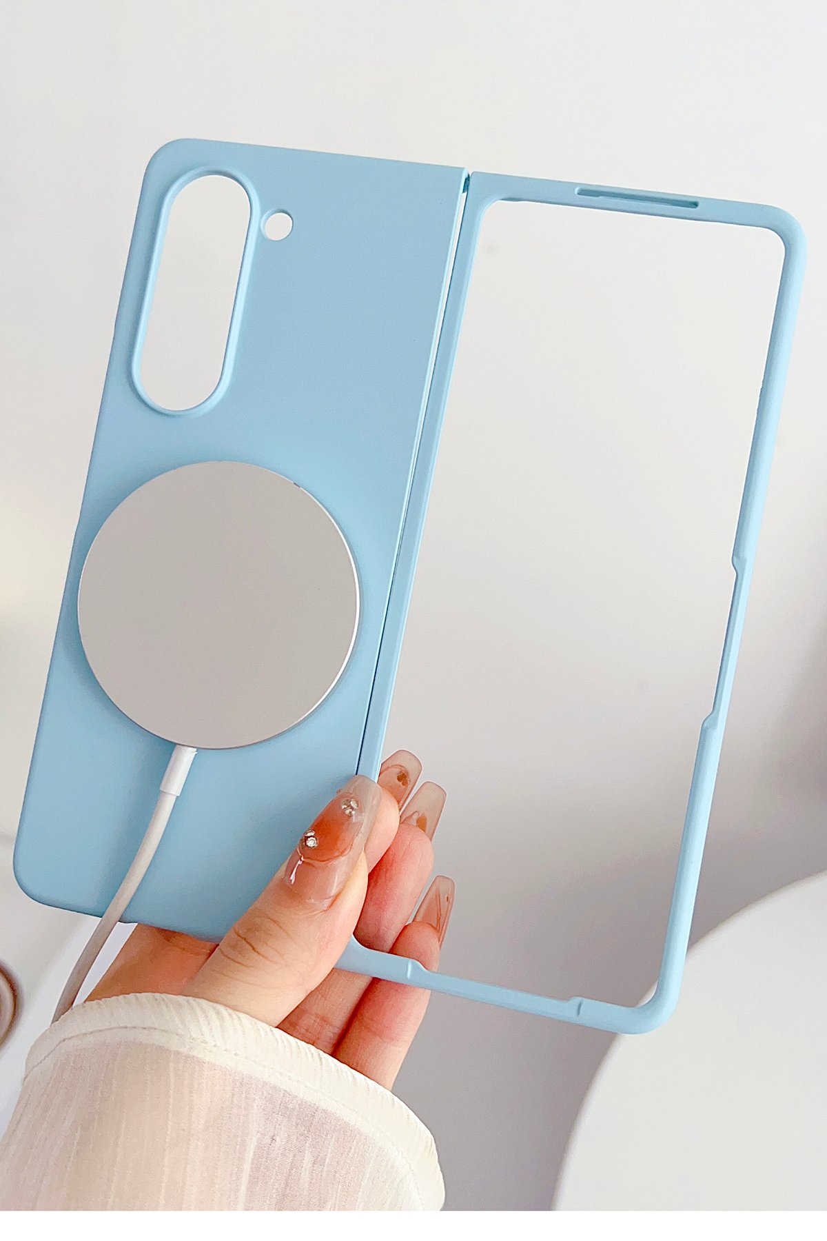 Newface Samsung Galaxy Z Fold 5 Kılıf Blur Fold Kapak - Mat Siyah