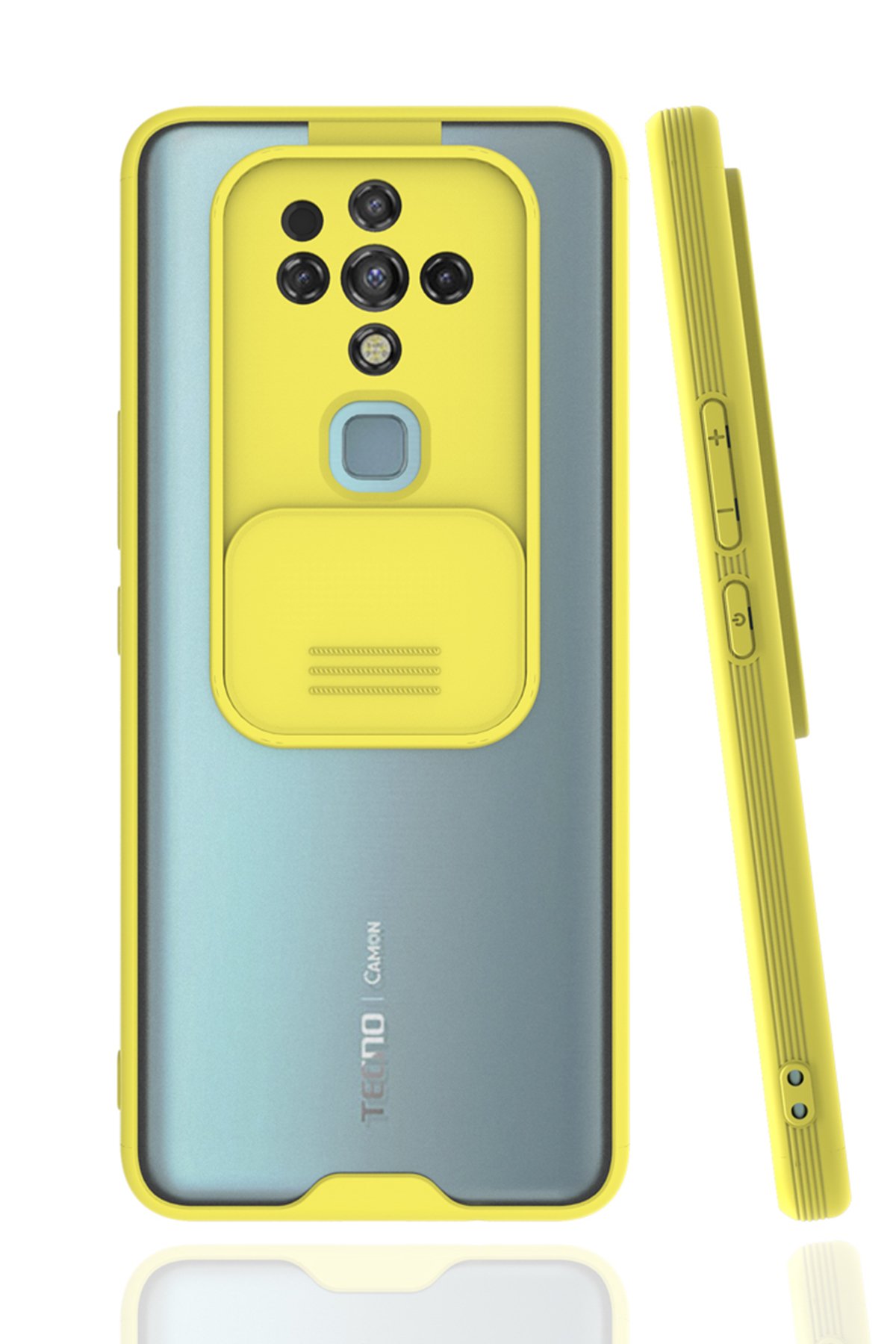 Newface Tecno Camon 16 Kılıf Platin Silikon - Yeşil