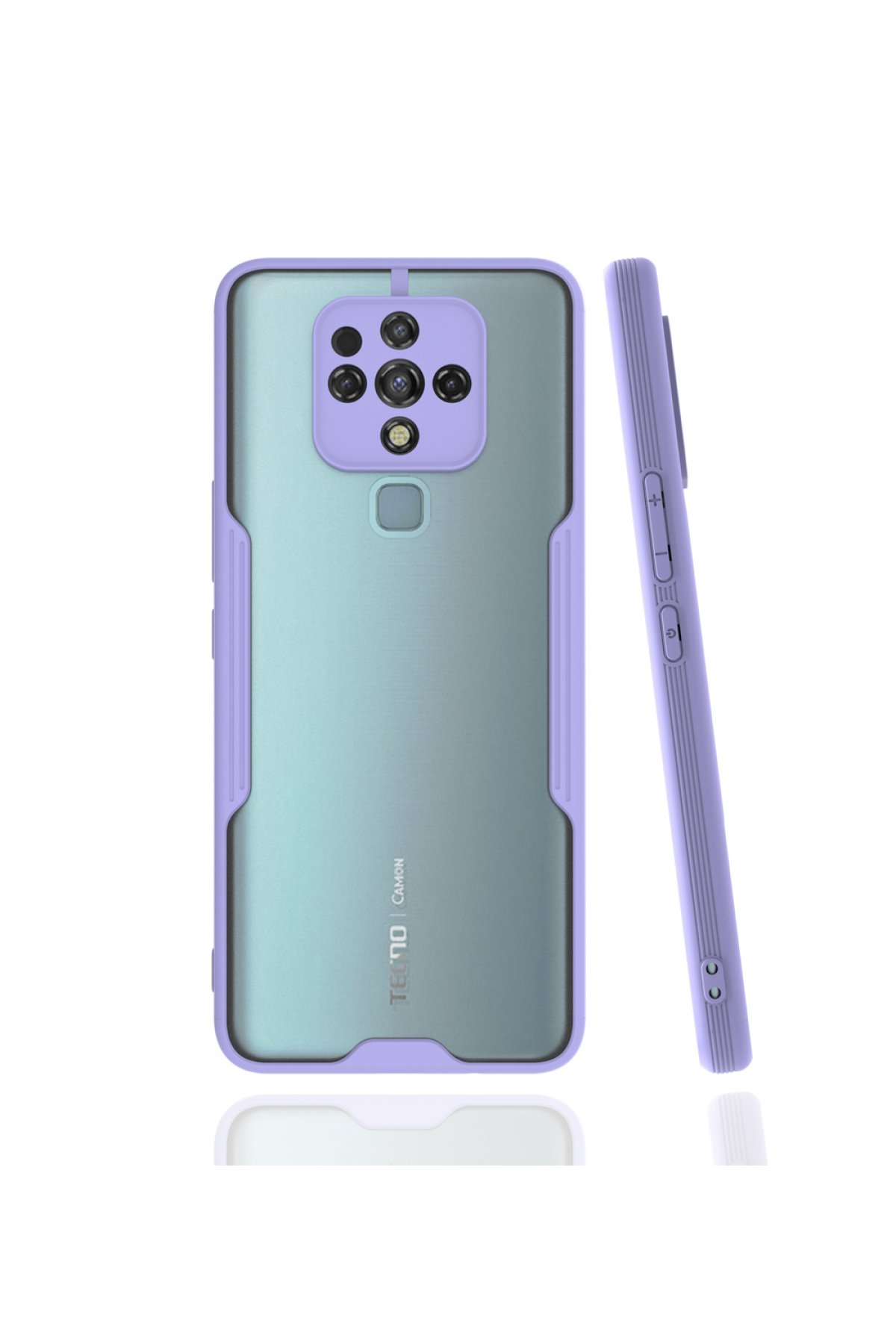 Newface Tecno Camon 16 Kılıf Nano içi Kadife Silikon - Mavi