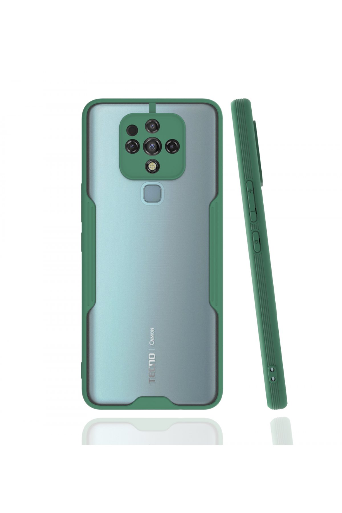 Newface Tecno Camon 16 Kılıf Nano içi Kadife Silikon - Gri