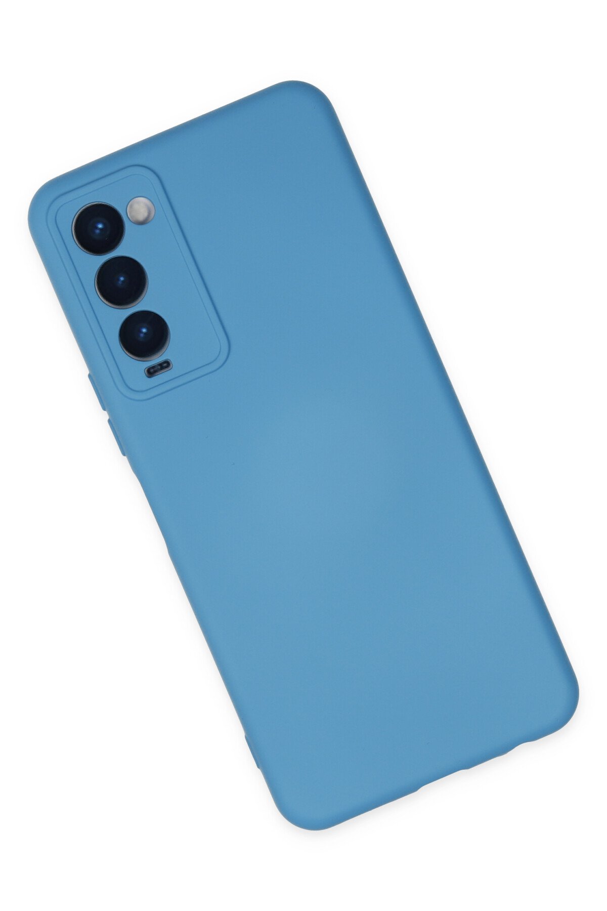 Newface Tecno Camon 18T Kılıf Nano içi Kadife Silikon - Lacivert