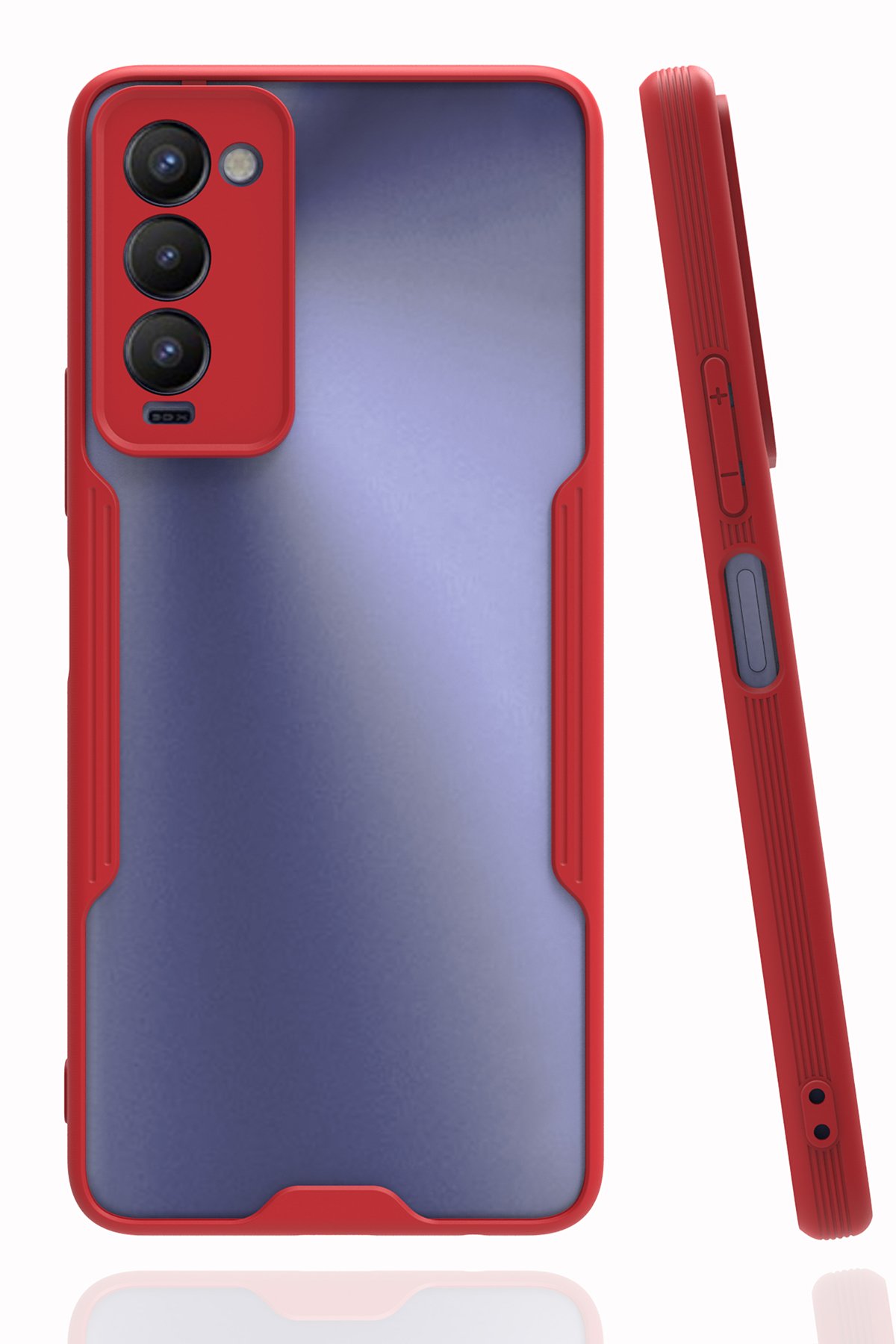 Newface Tecno Camon 18T Kılıf Nano içi Kadife Silikon - Lacivert