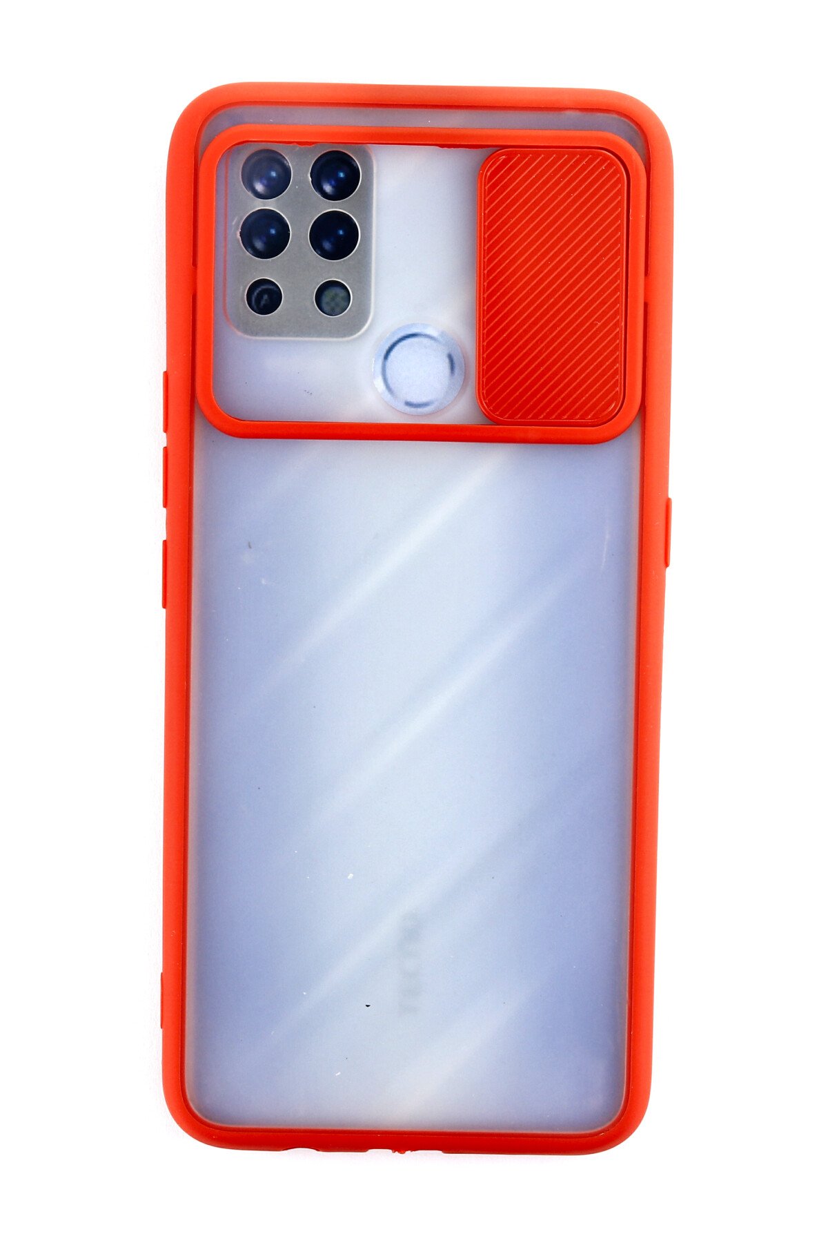 Newface Tecno Pova Kılıf Palm Buzlu Kamera Sürgülü Silikon - Kırmızı