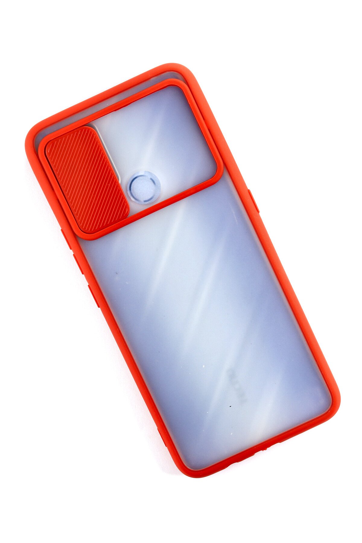 Newface Tecno Pova Kılıf Palm Buzlu Kamera Sürgülü Silikon - Kırmızı