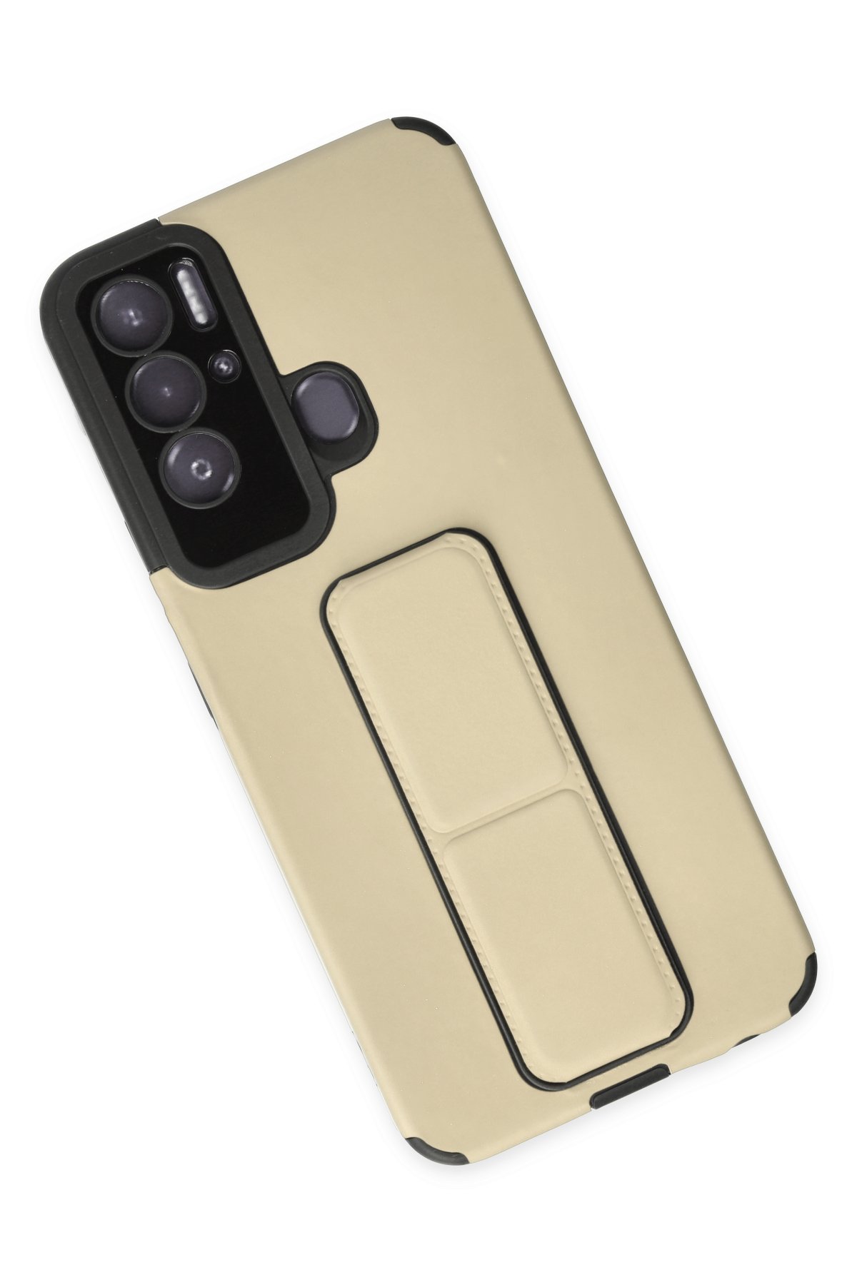 Newface Tecno Pova Neo Kılıf Mega Standlı Silikon - Mavi