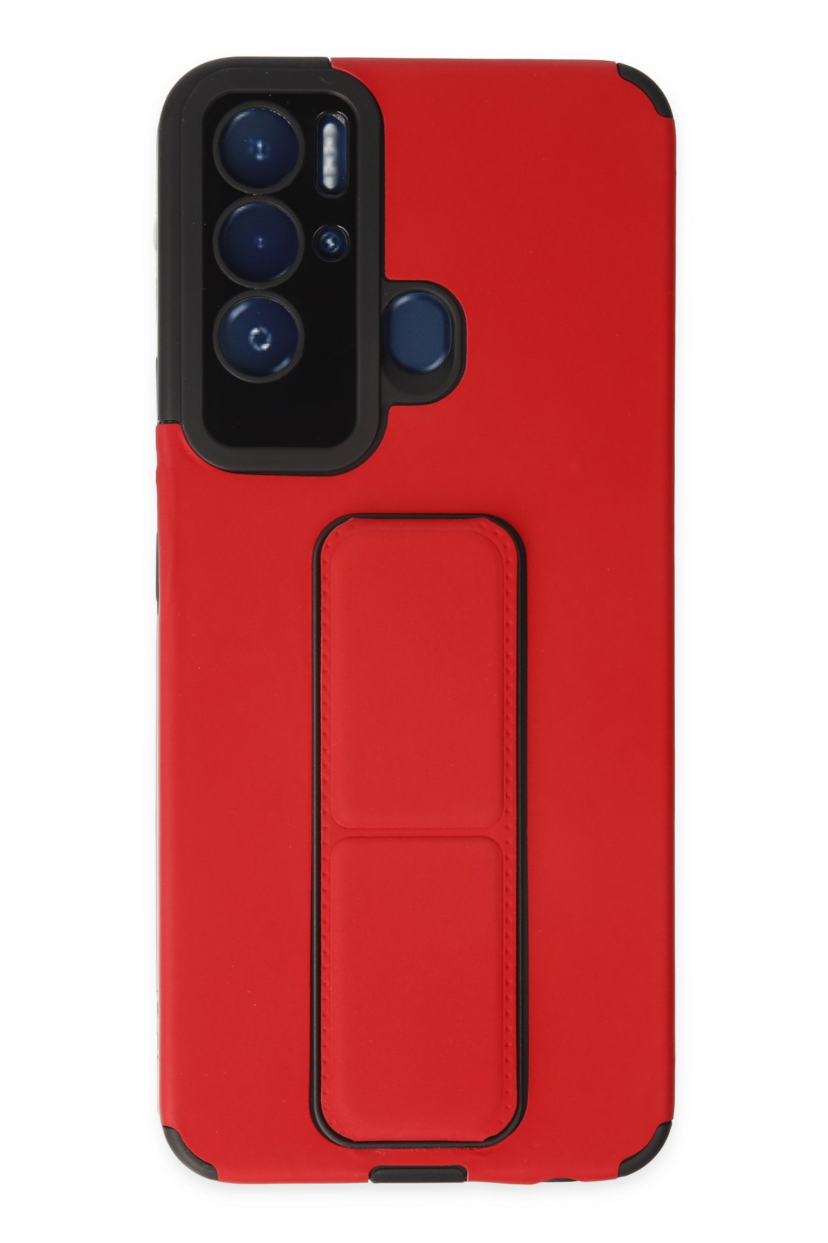 Newface Tecno Pova Neo Kılıf Mega Standlı Silikon - Siyah