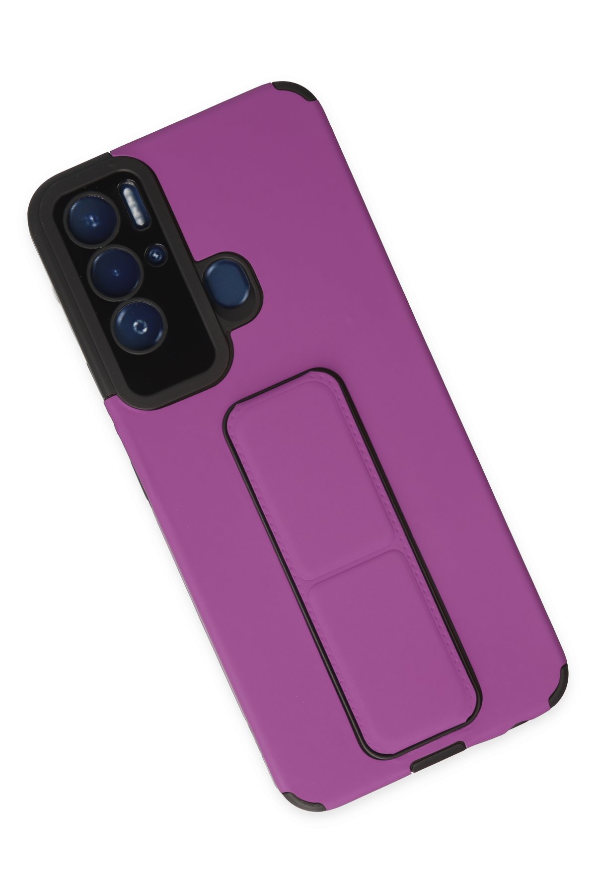 Newface Tecno Pova Neo Kılıf Mega Standlı Silikon - Pudra