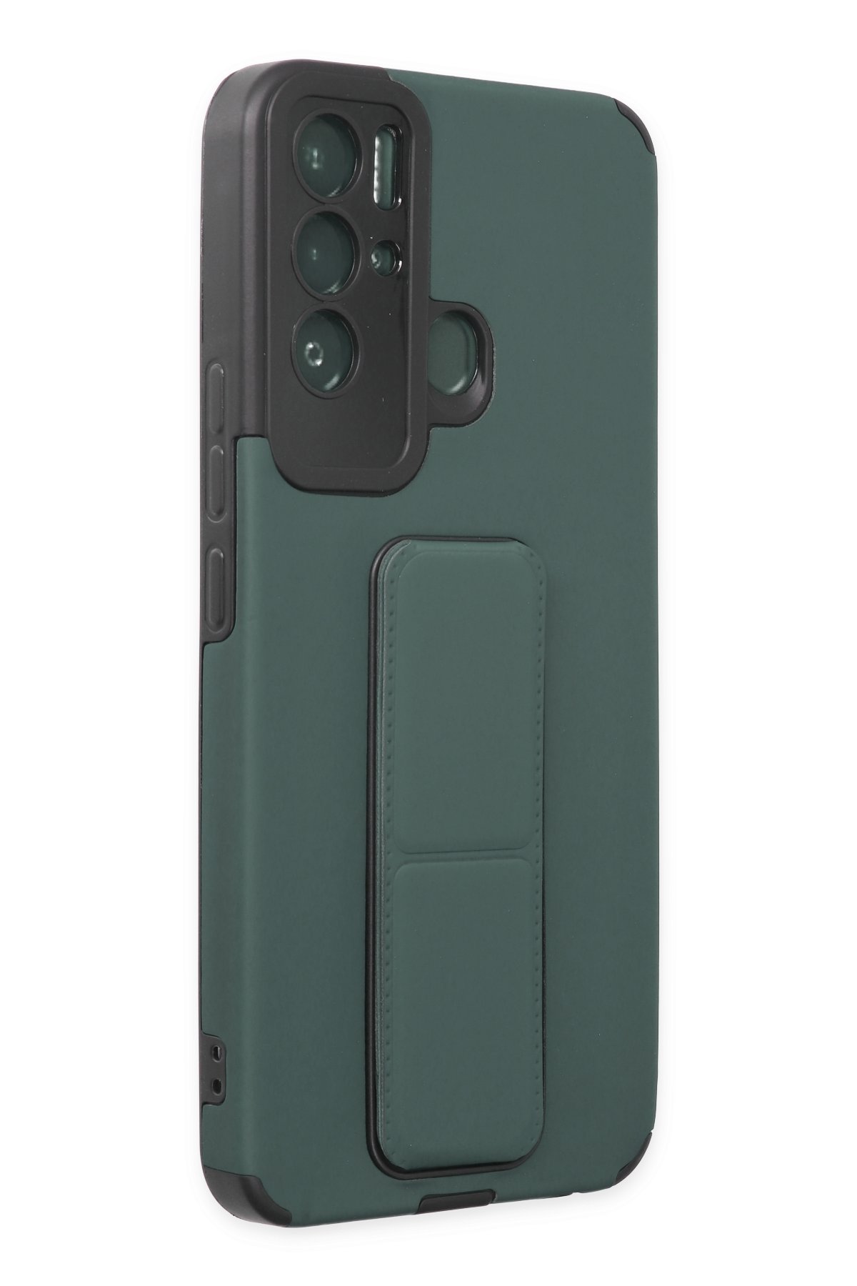 Newface Tecno Pova Neo Kılıf Mega Standlı Silikon - Kırmızı