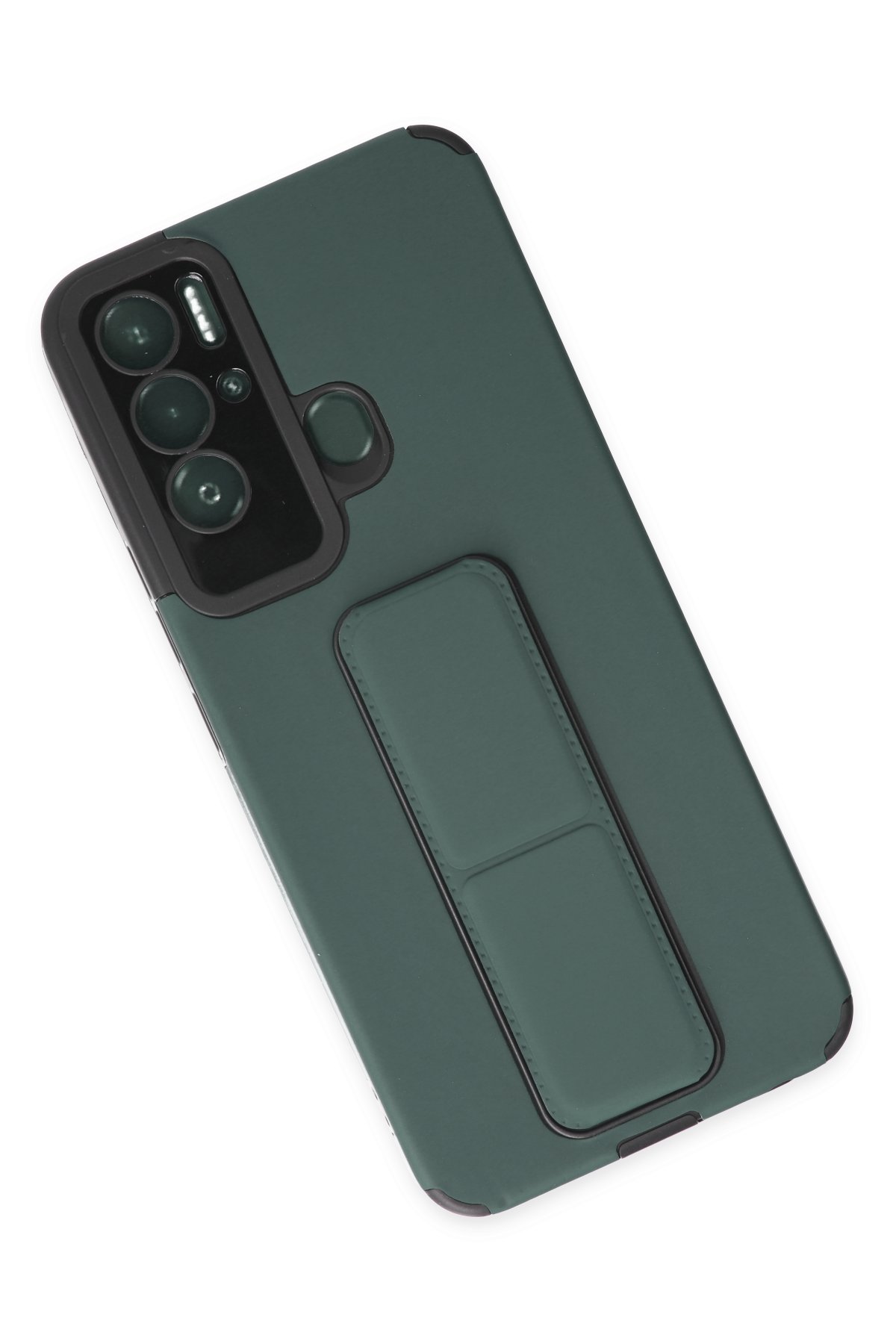 Newface Tecno Pova Neo Kılıf Mega Standlı Silikon - Kırmızı