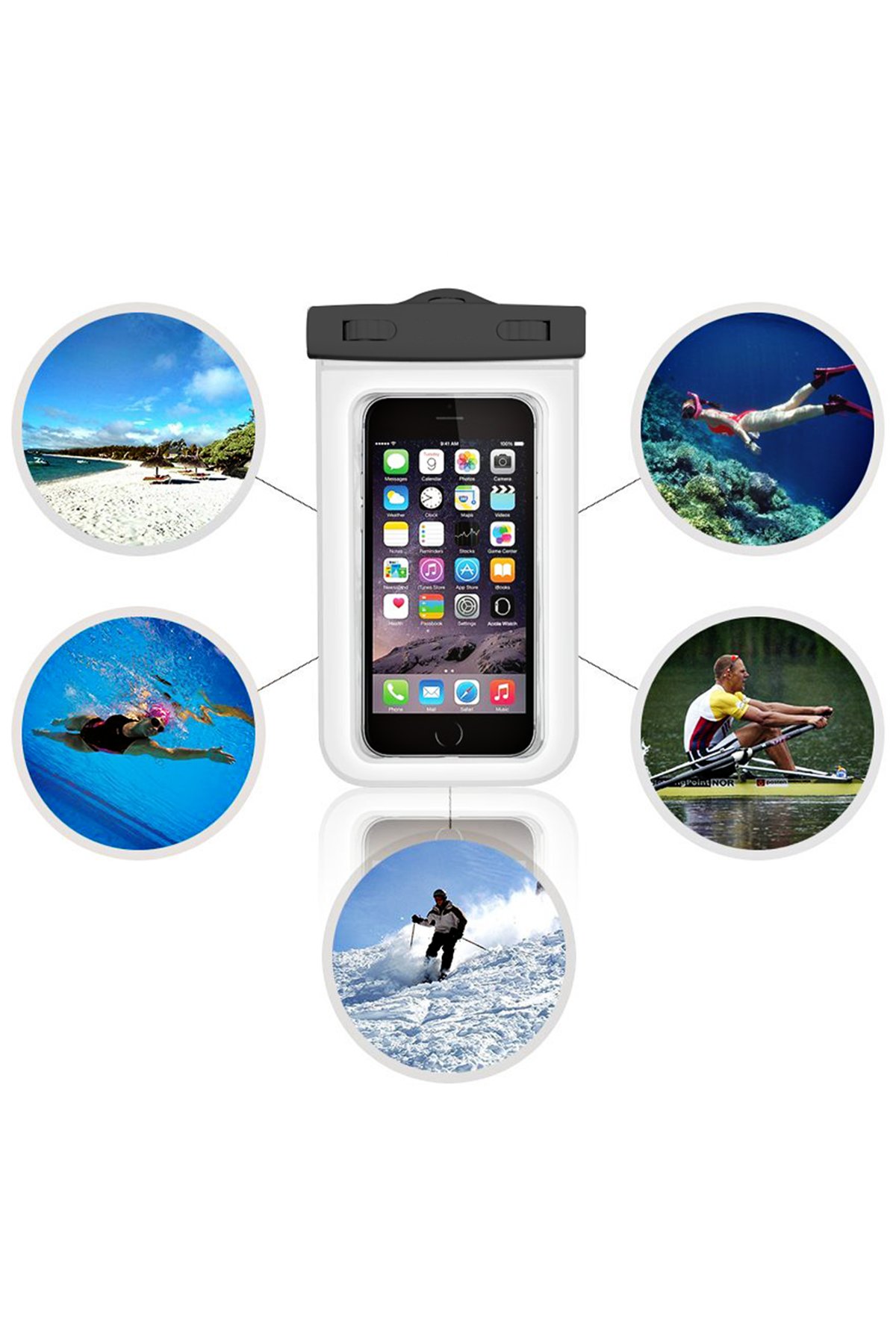 Newface Waterproof Universal Su Geçirmez Kılıf - Mavi