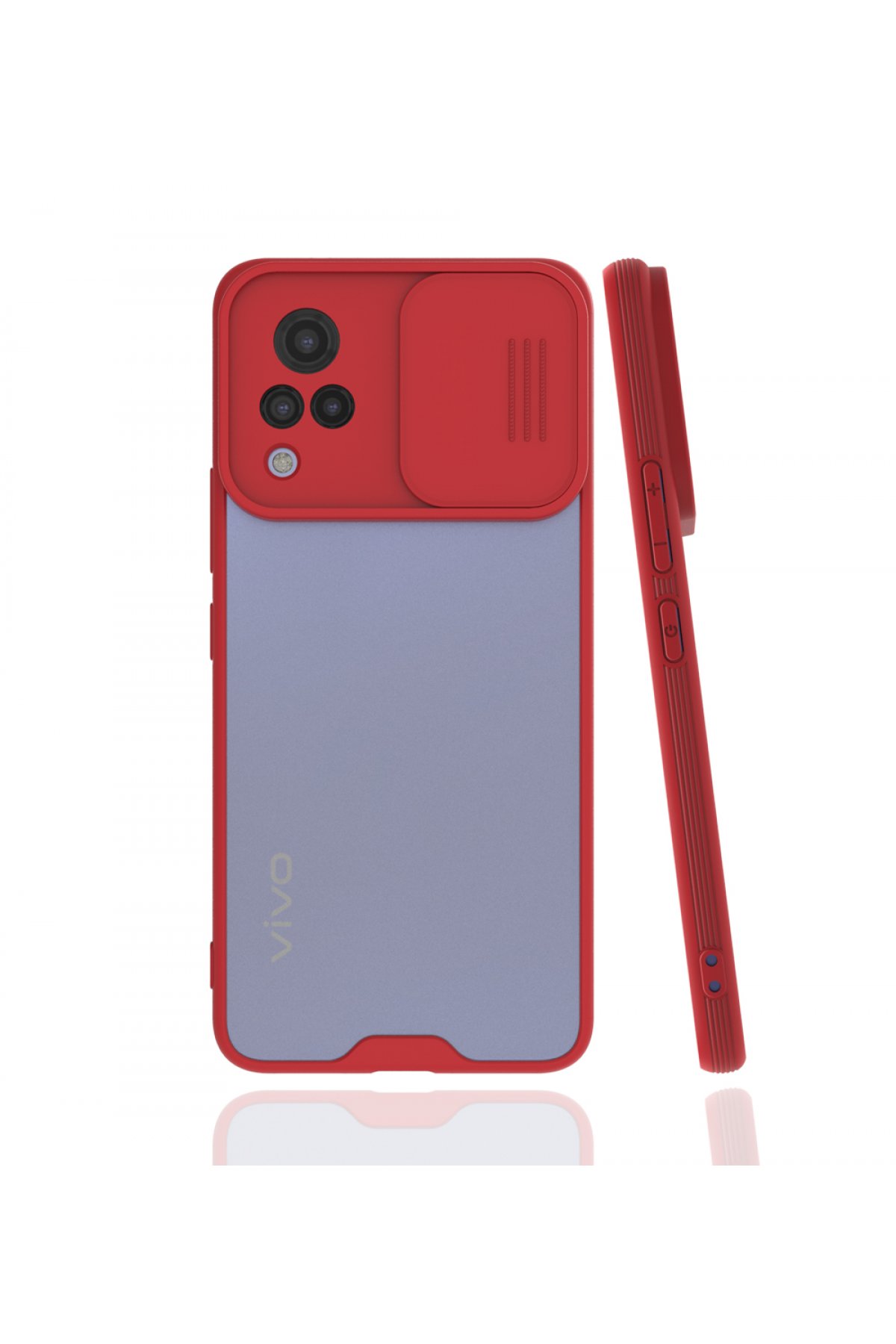 Newface Vivo V21 Kılıf Platin Kamera Koruma Silikon - Pembe