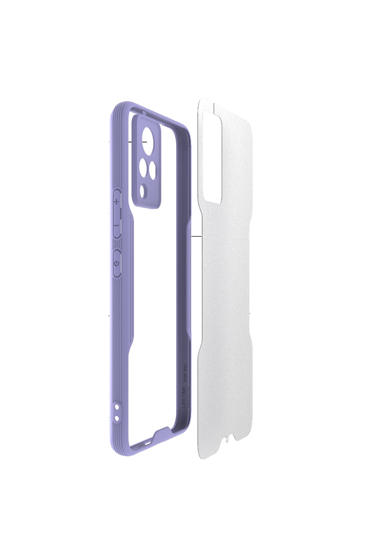 Newface Vivo V21 Kılıf Platin Kamera Koruma Silikon - Lacivert