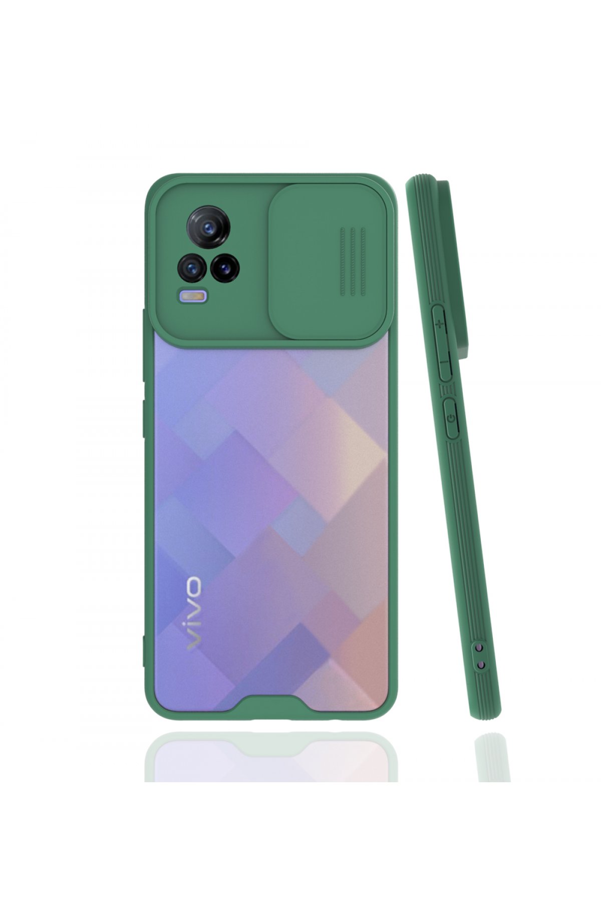 Newface Vivo V21e Kılıf Platin Kamera Koruma Silikon - Pembe