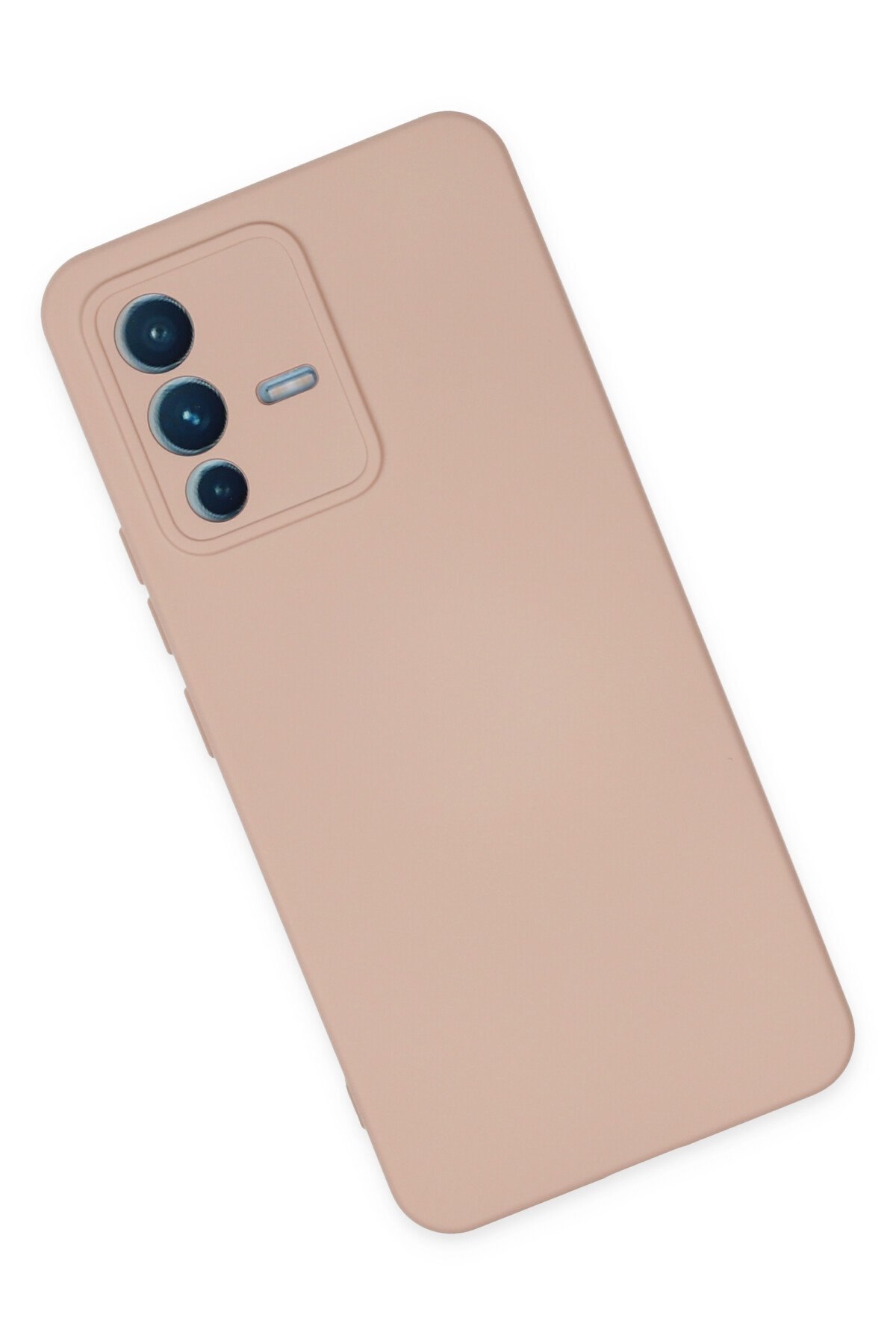 Newface Vivo V23 5G Kılıf Nano içi Kadife Silikon - Turuncu