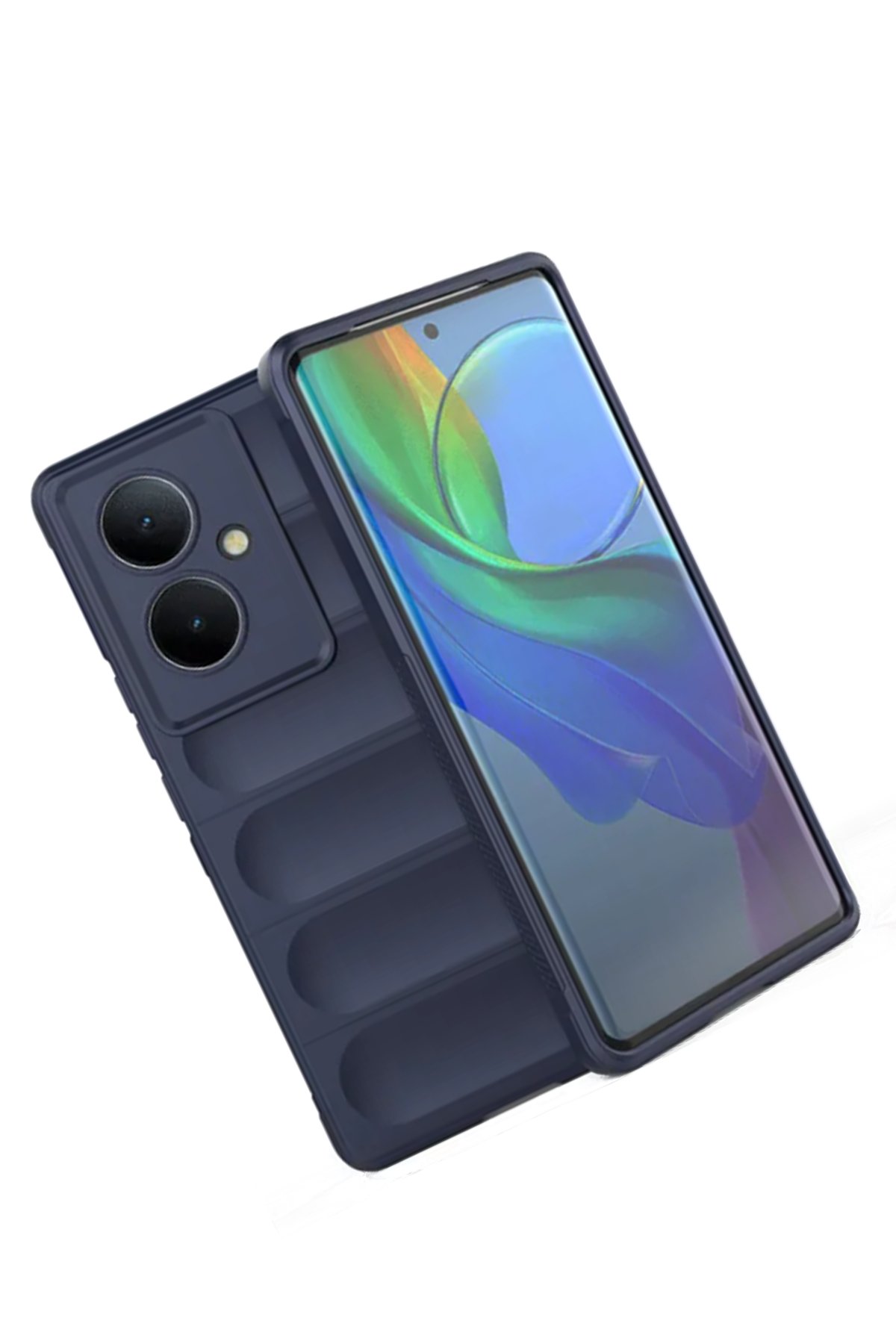 Newface Vivo V29 Lite Kılıf Nano içi Kadife Silikon - Mor