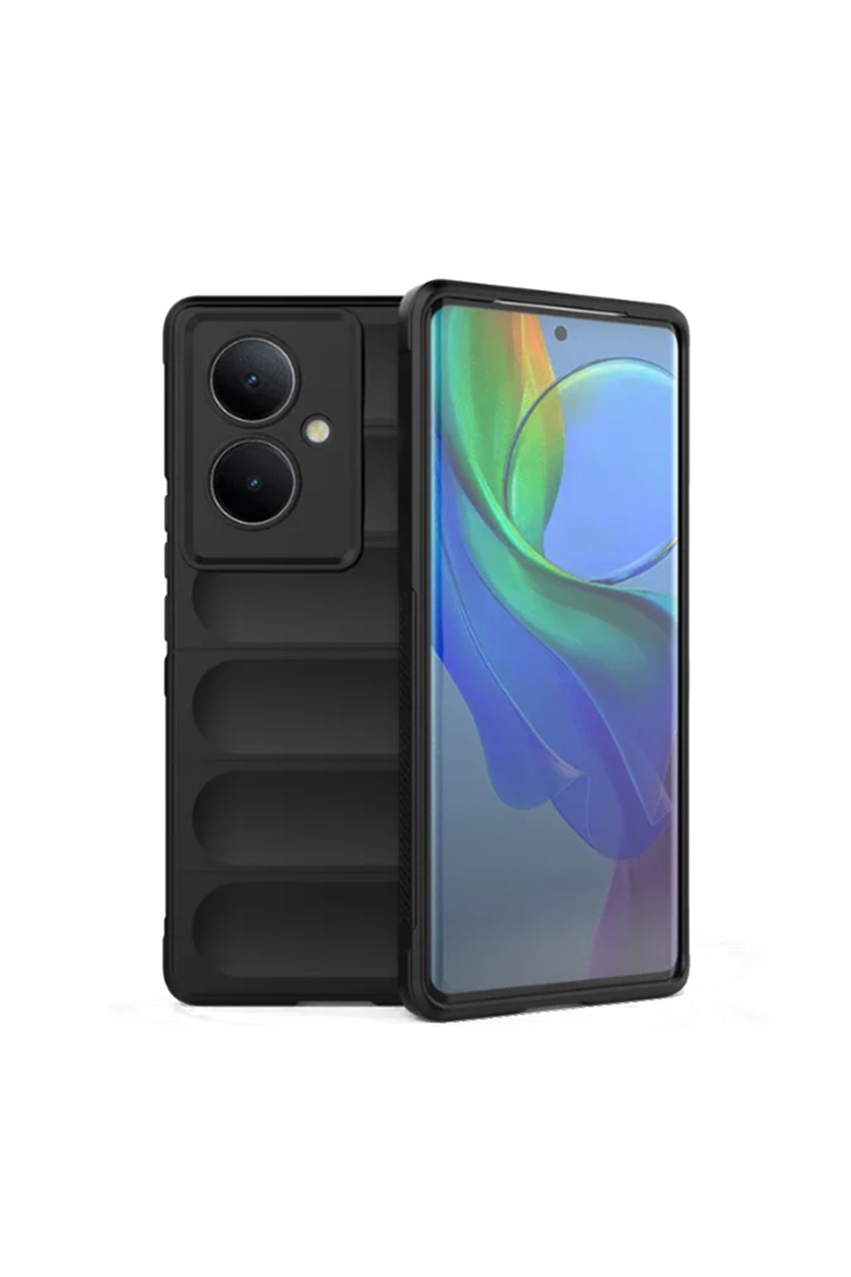 Newface Vivo V29 Lite Kılıf Nano içi Kadife Silikon - Gri