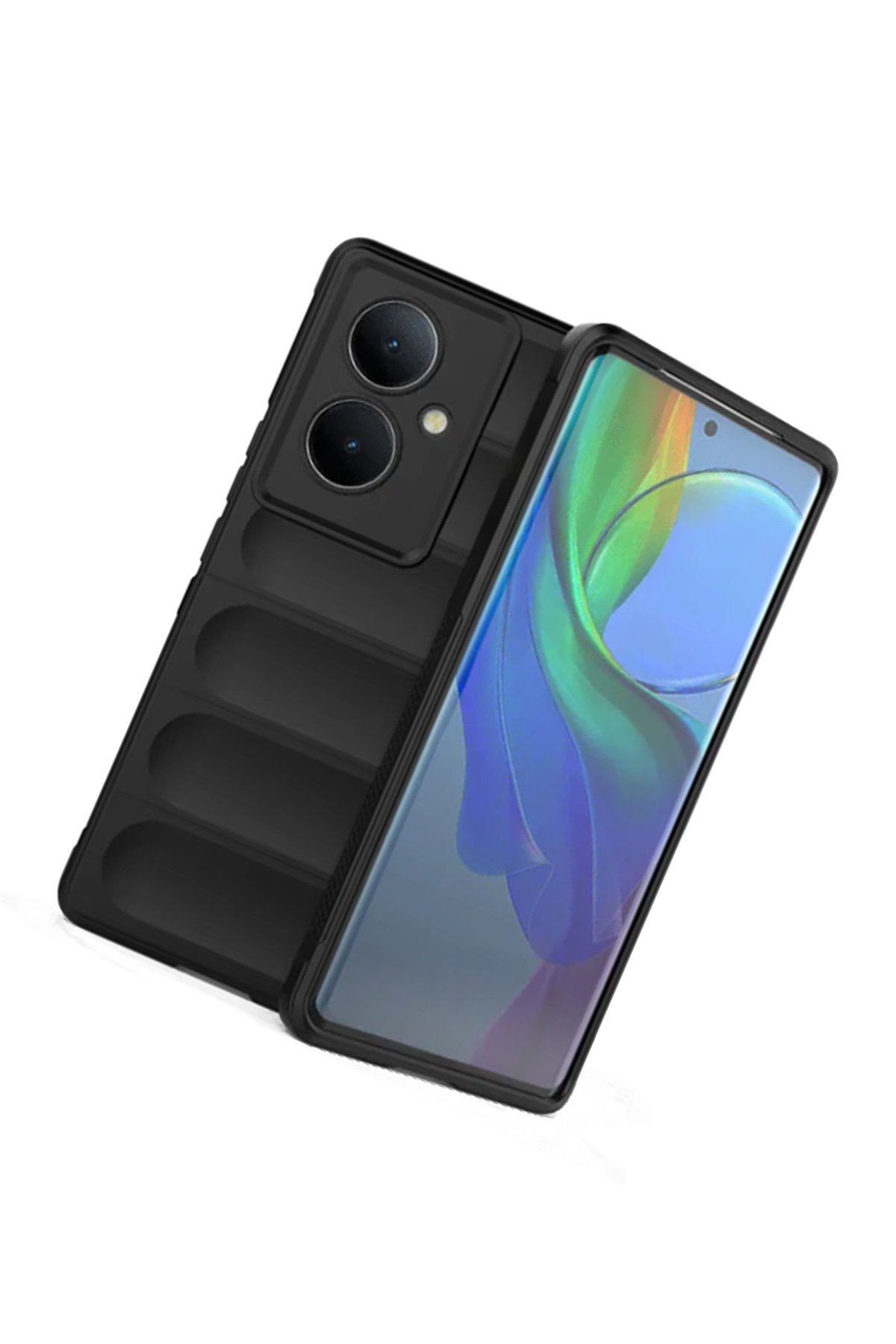 Newface Vivo V29 Lite Kılıf Nano içi Kadife Silikon - Gri