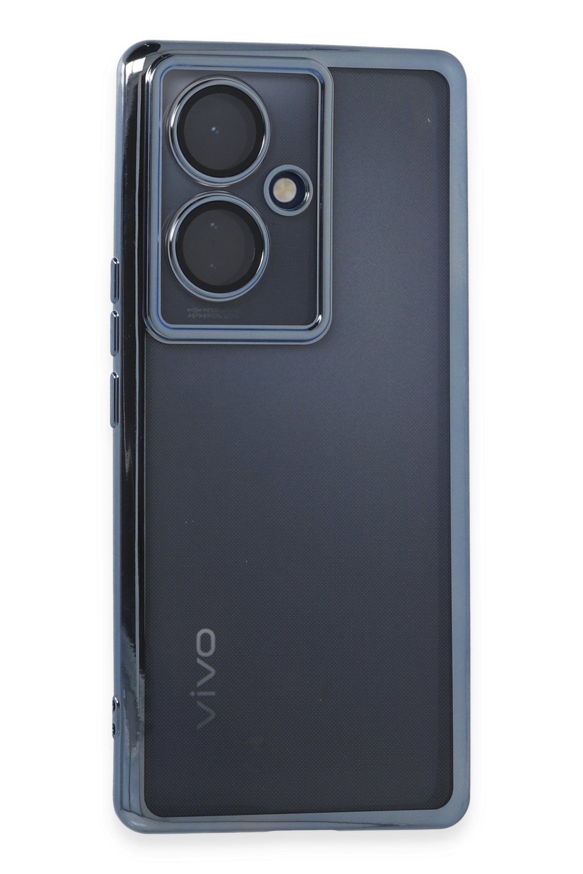 Newface Vivo V29 Lite Kılıf Razer Lensli Silikon - Açık Mavi