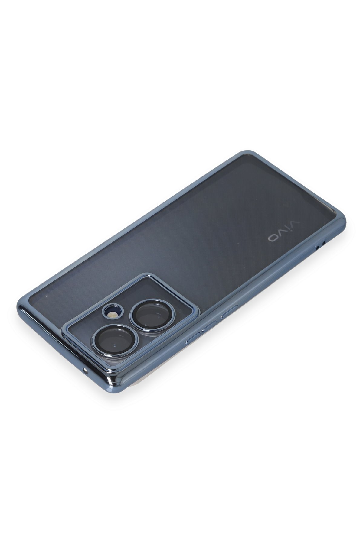 Newface Vivo V29 Lite Kılıf Razer Lensli Silikon - Açık Mavi