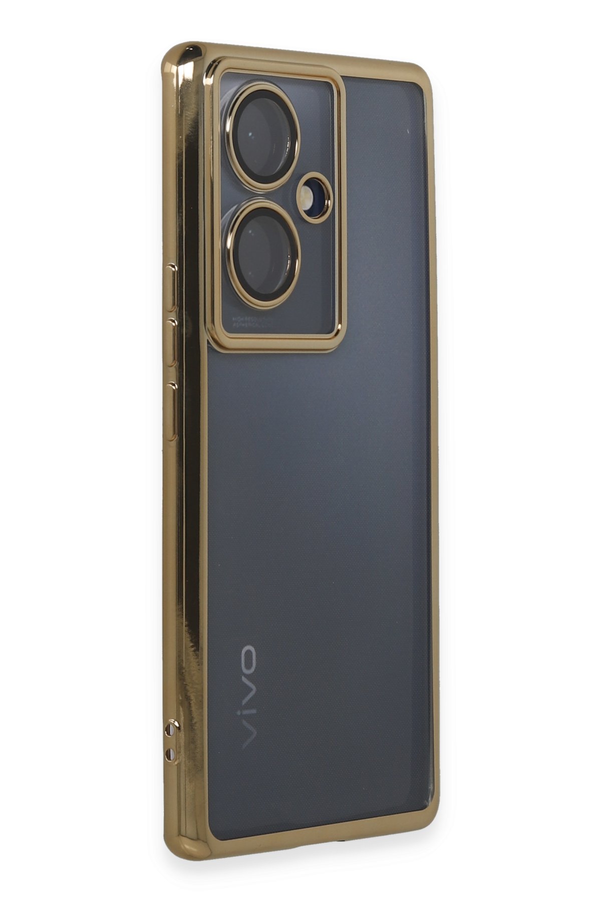 Newface Vivo V29 Lite Kılıf Nano içi Kadife Silikon - Pudra