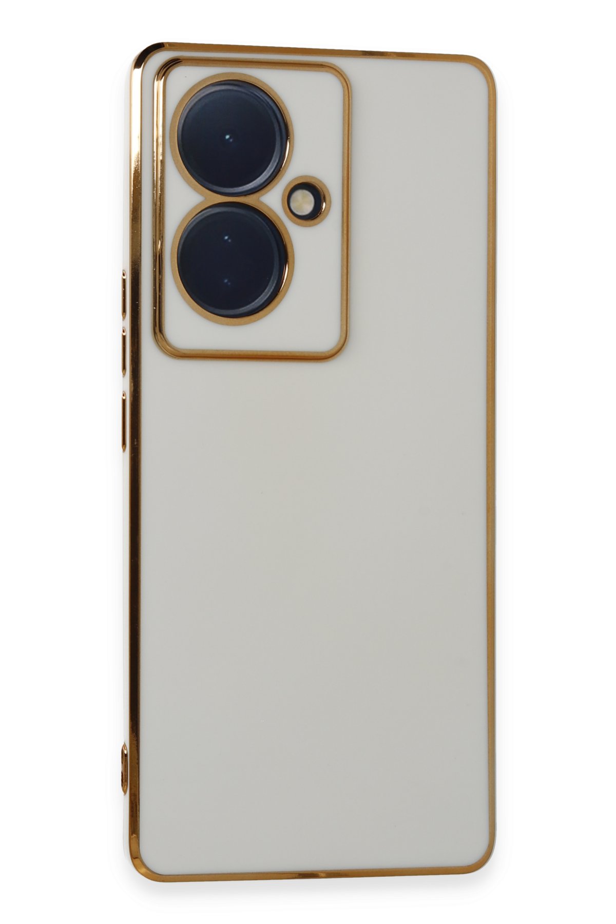 Newface Vivo V29 Lite Kılıf Razer Lensli Silikon - Açık Mavi