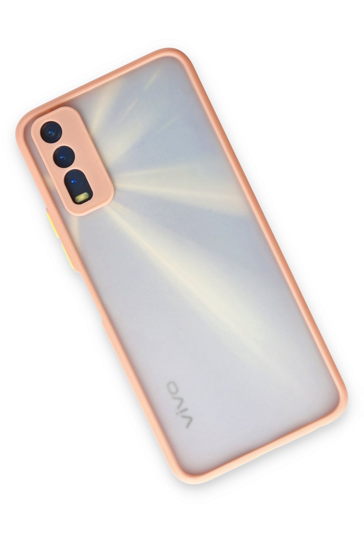 Newface Vivo Y11S Kılıf Glass Kapak - Mavi
