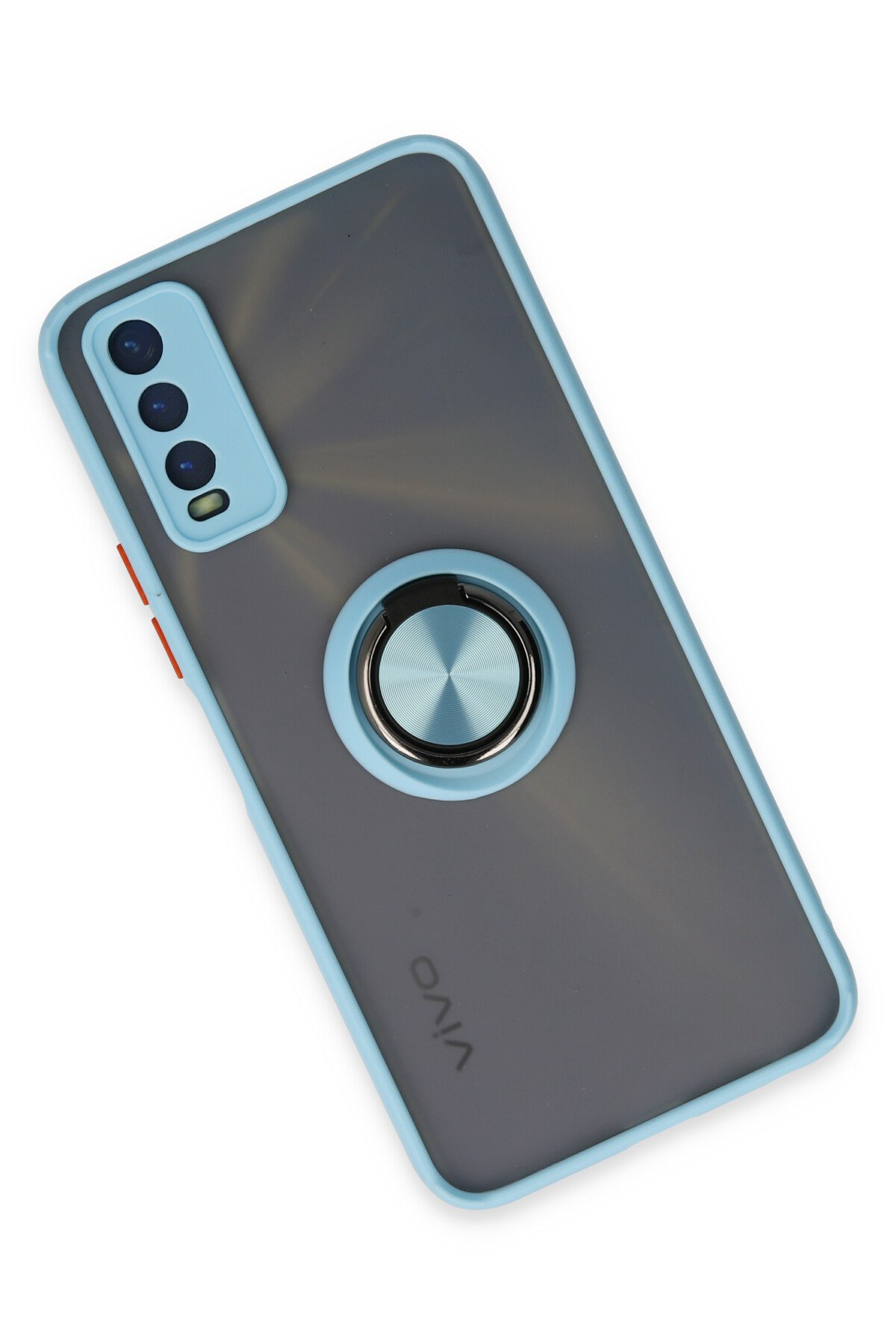 Newface Vivo Y11S Kılıf Glass Kapak - Beyaz