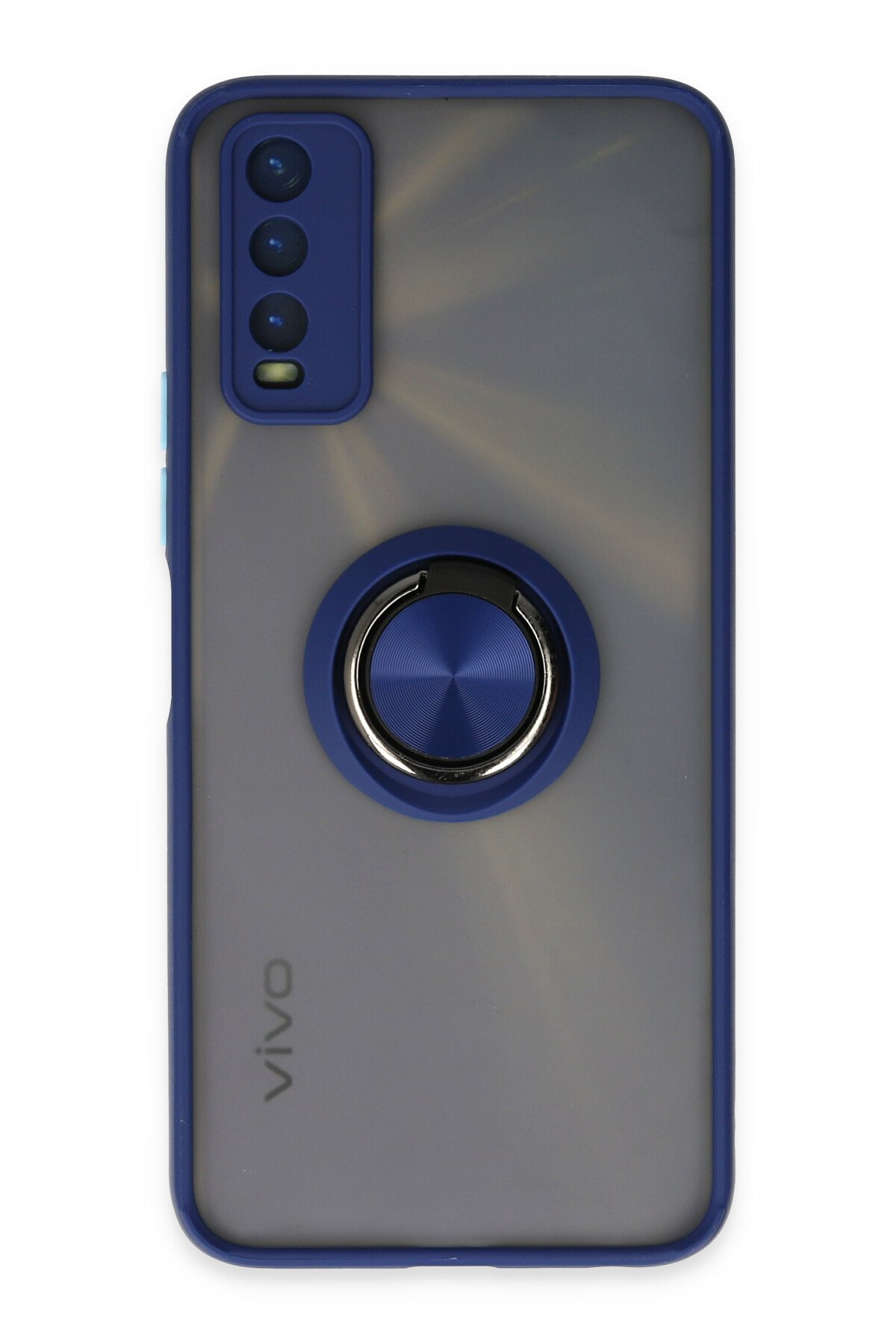 Newface Vivo Y11S Kılıf Nano içi Kadife  Silikon - Lacivert
